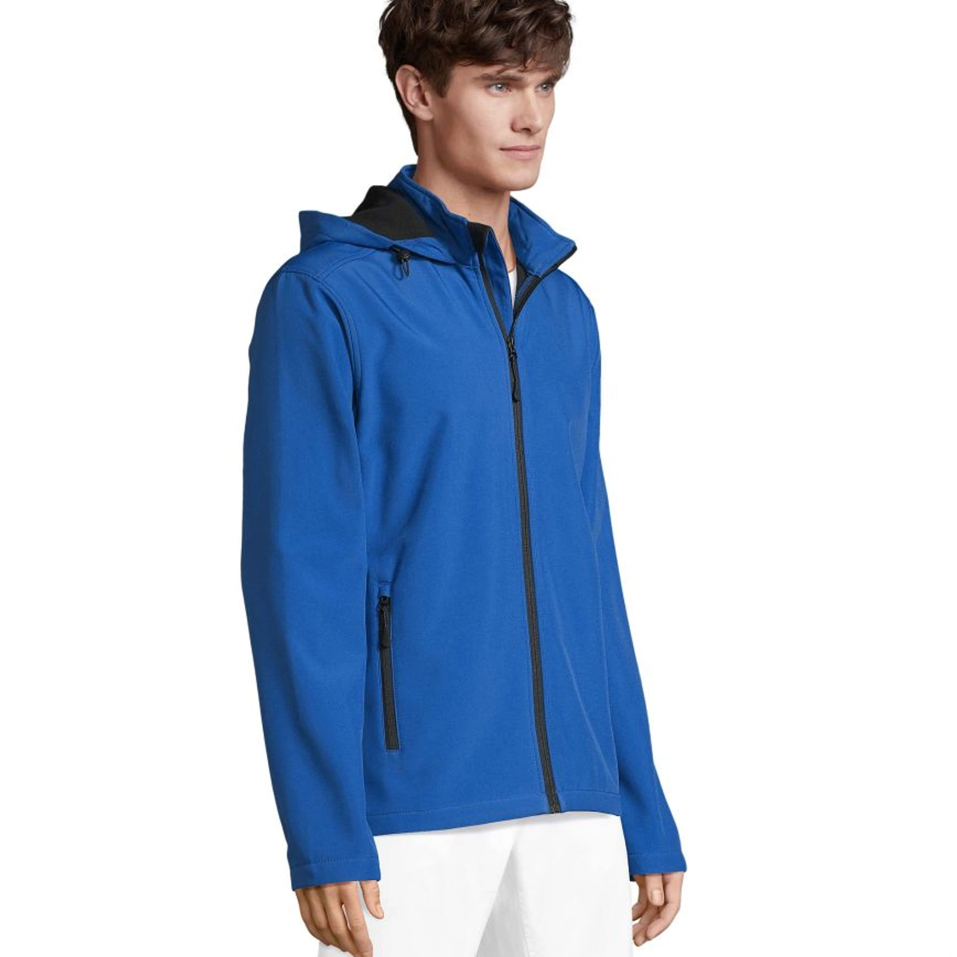 Куртка софтшел чоловіча SOL'S Race Hooded - Яскраво-синій / 3XL