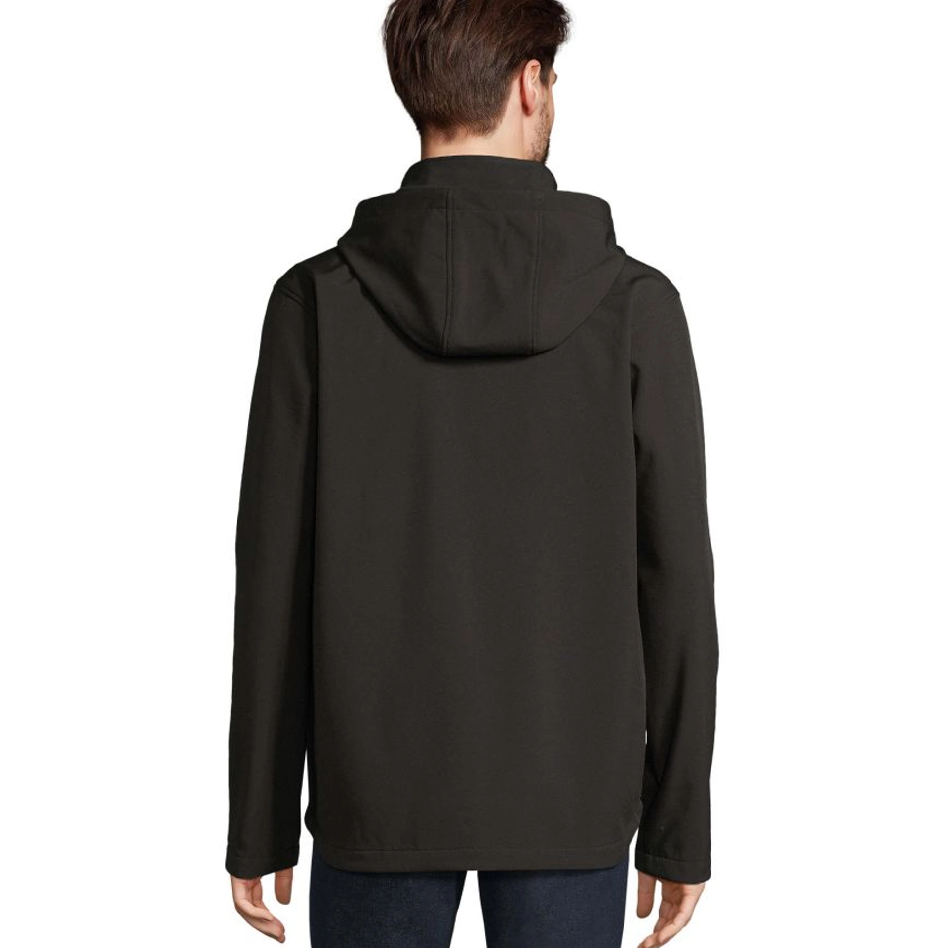 Куртка софтшел чоловіча SOL'S Race Hooded - Чорний / 3XL