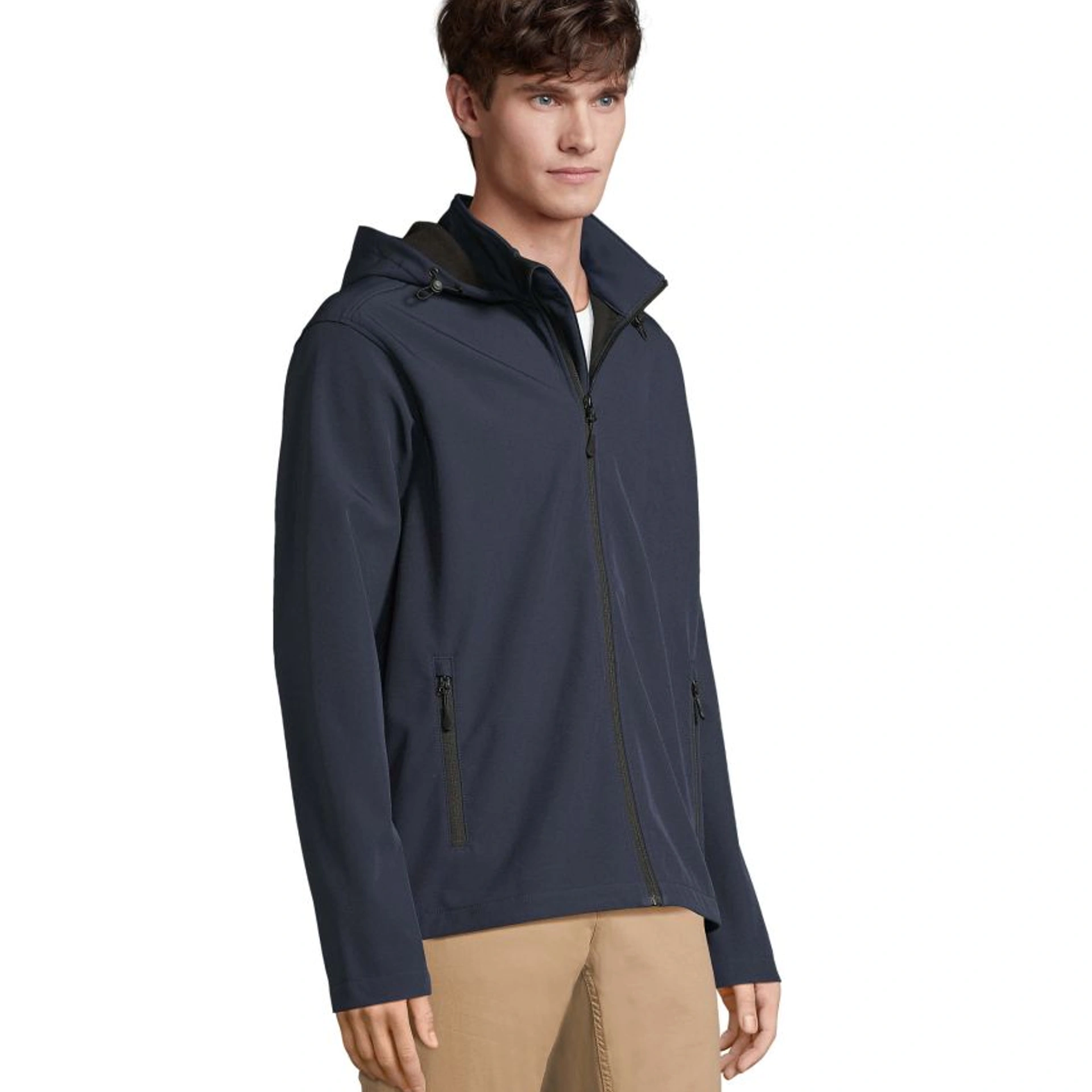 Куртка софтшел чоловіча SOL'S Race Hooded - Кобальт / 3XL
