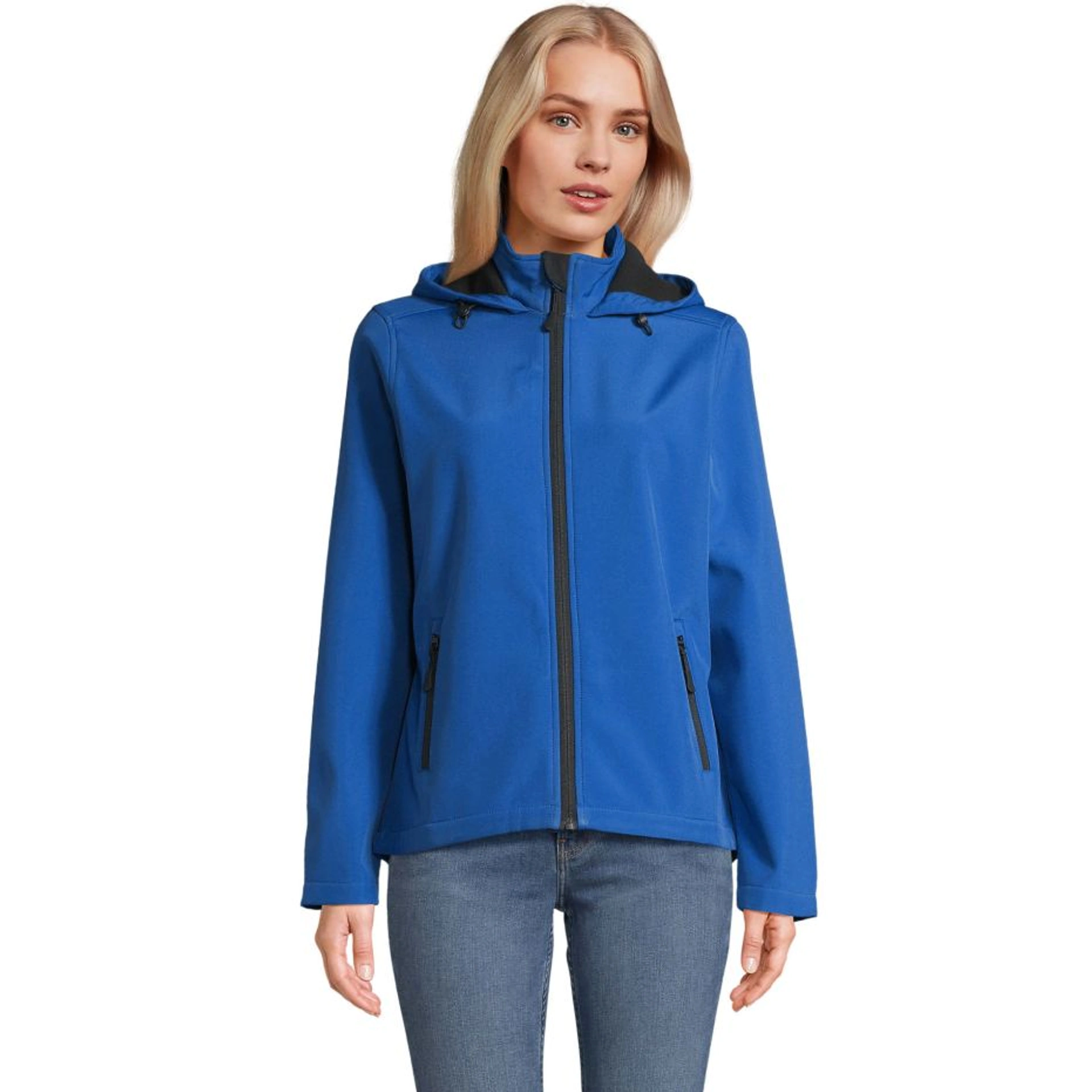 Куртка софтшел жіноча SOL'S Race Hooded - Яскраво-синій / 3XL