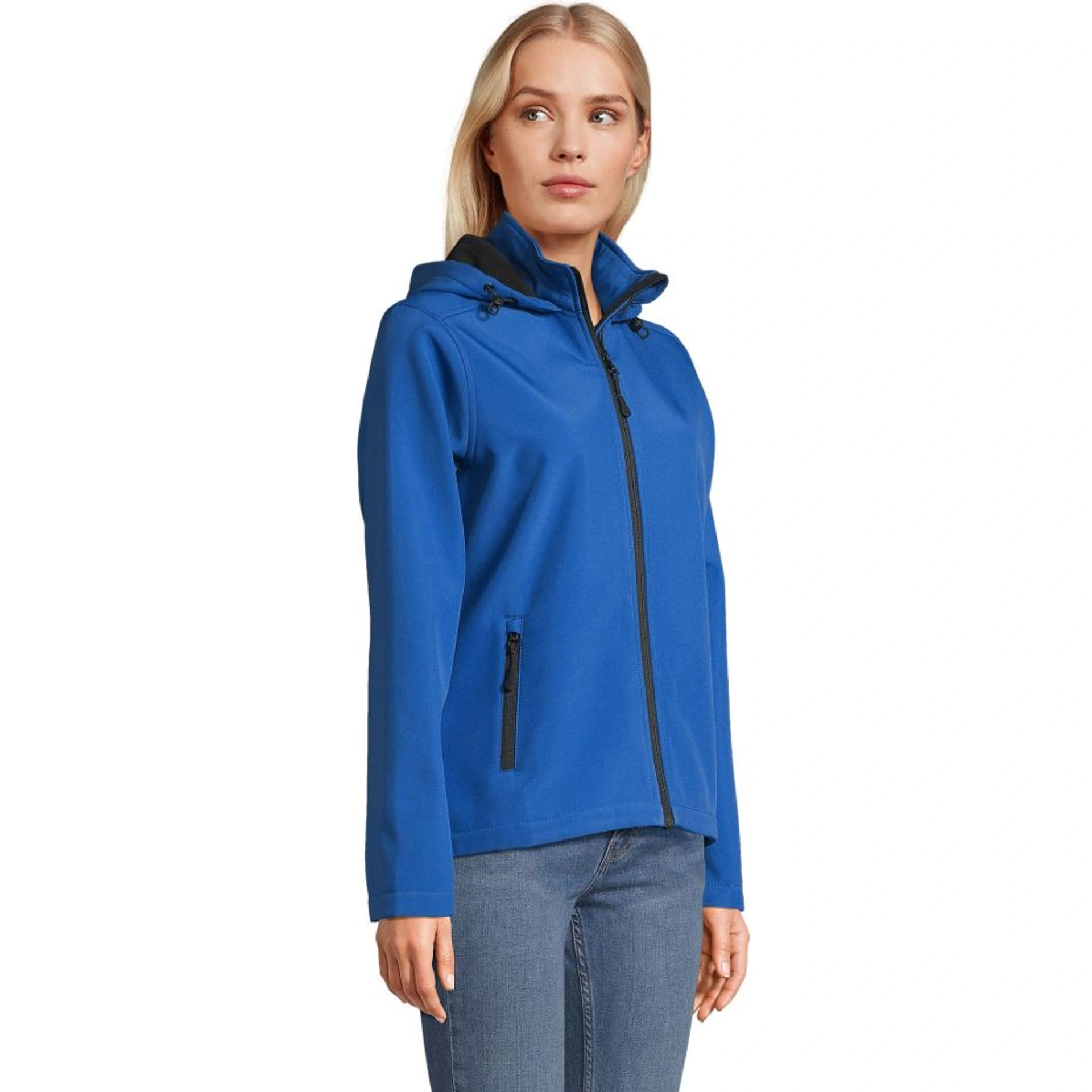 Куртка софтшел жіноча SOL'S Race Hooded - Яскраво-синій / 3XL