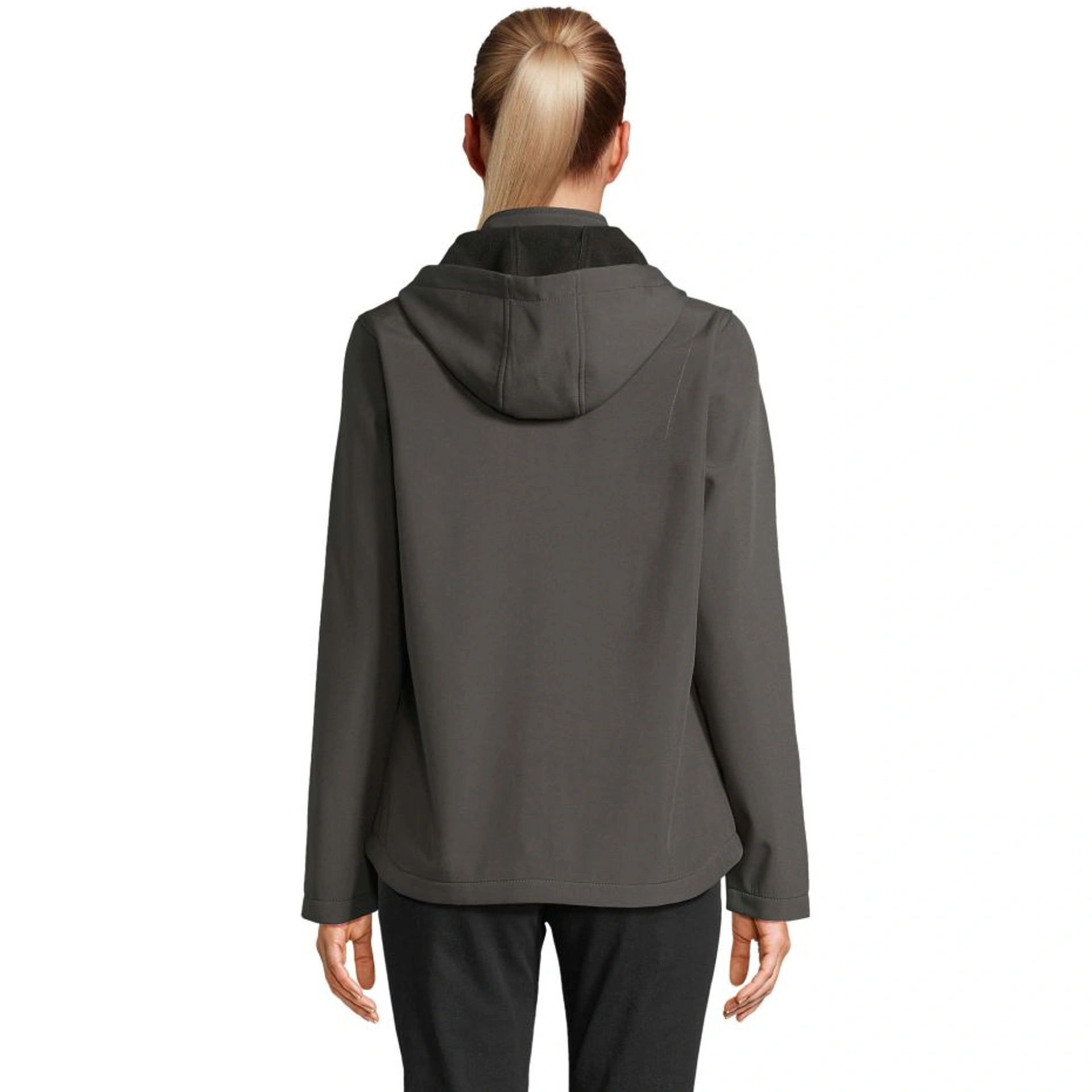 Куртка софтшел жіноча SOL'S Race Hooded - Вугільно-сірий / 3XL