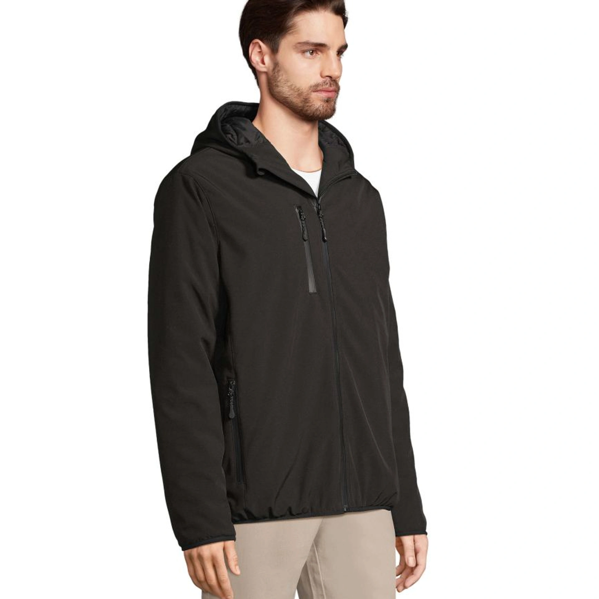 Куртка софтшел чоловіча SOL'S Falcon Padded - Чорний / 3XL