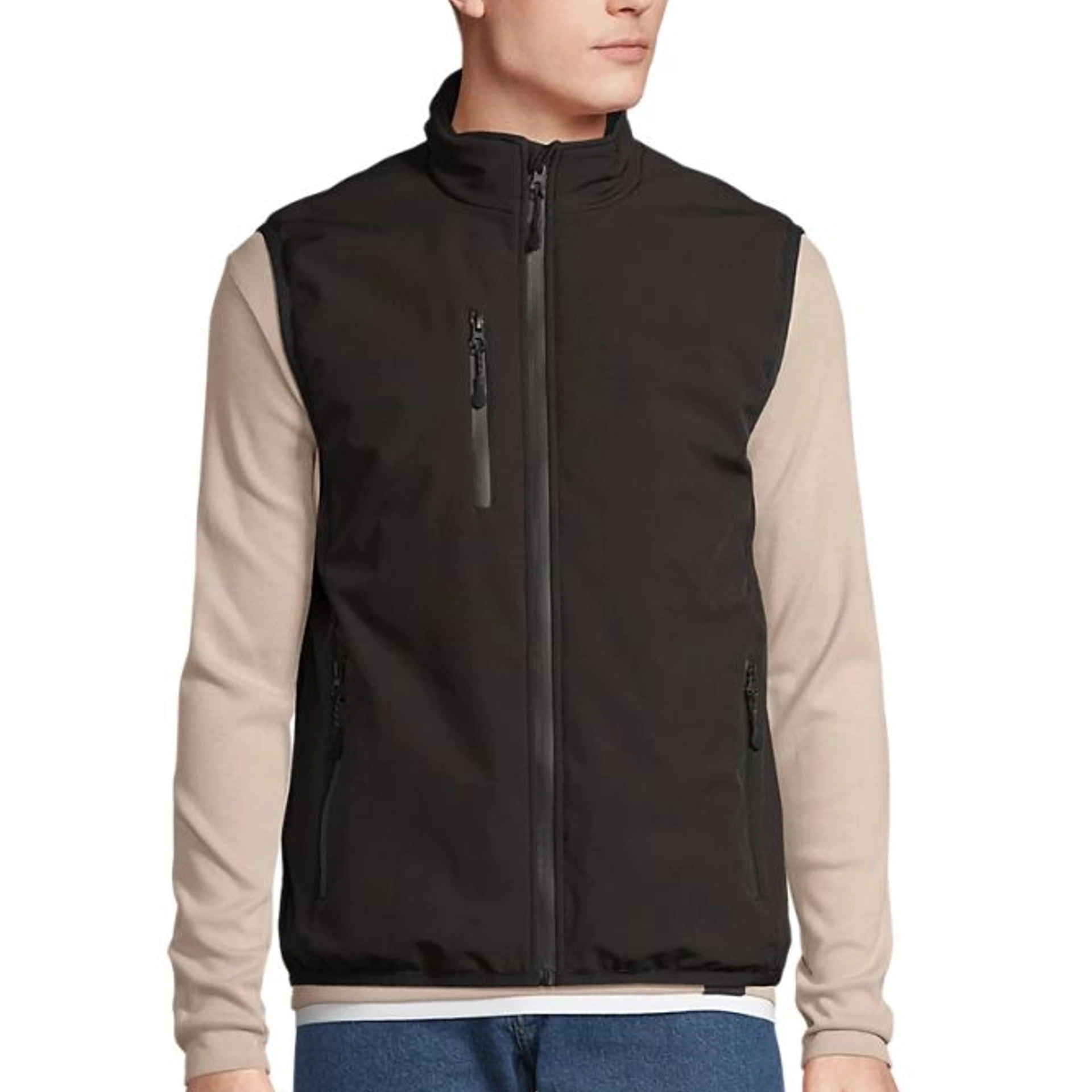 Жилет софтшел SOL’S Falcon Padded BW - Чорний / 3XL