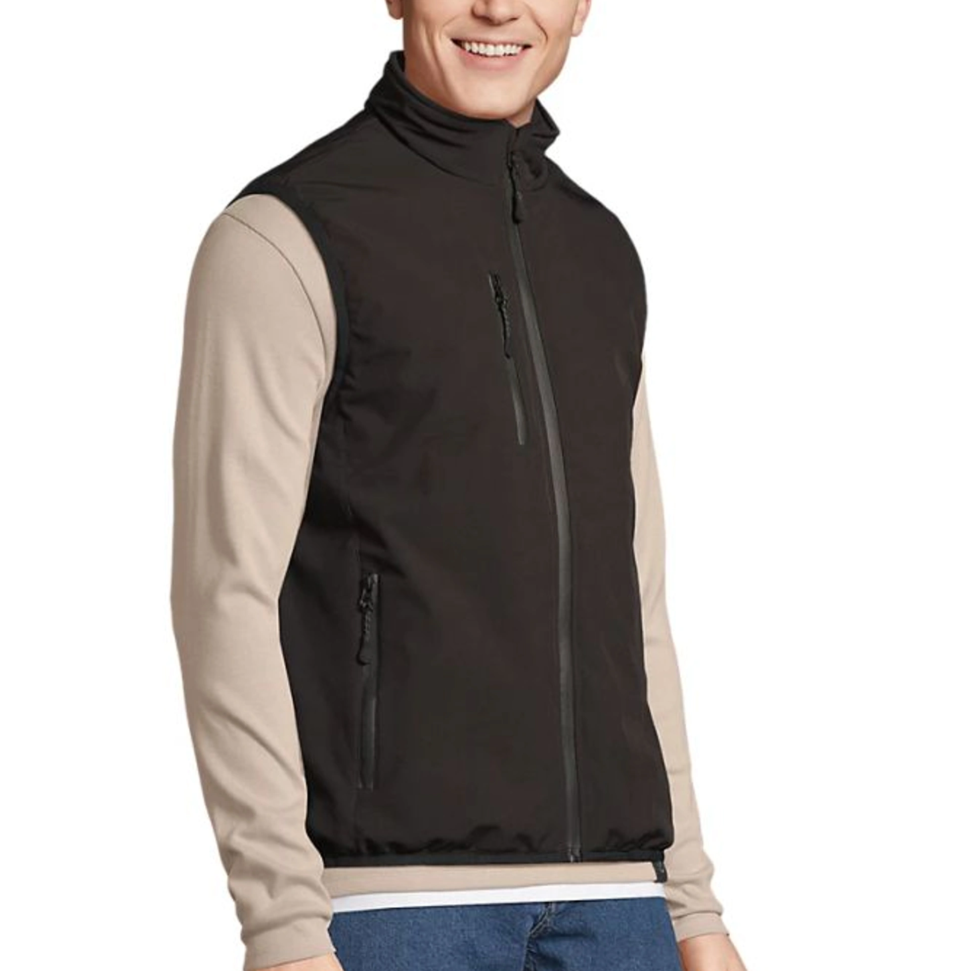 Жилет софтшел SOL’S Falcon Padded BW - Чорний / 3XL