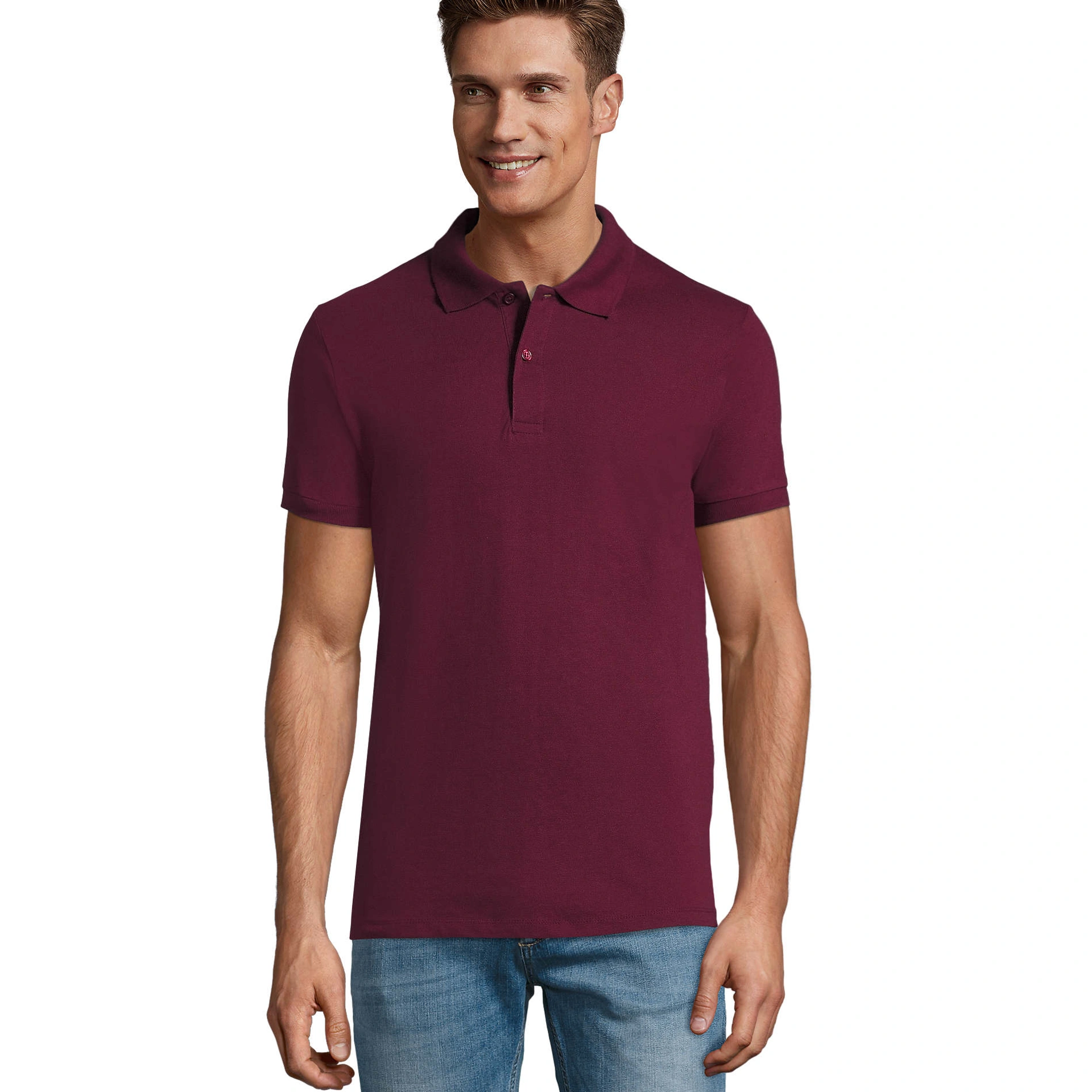 Футболка поло чоловіча SOL'S Perfect - Бордовий / 3XL