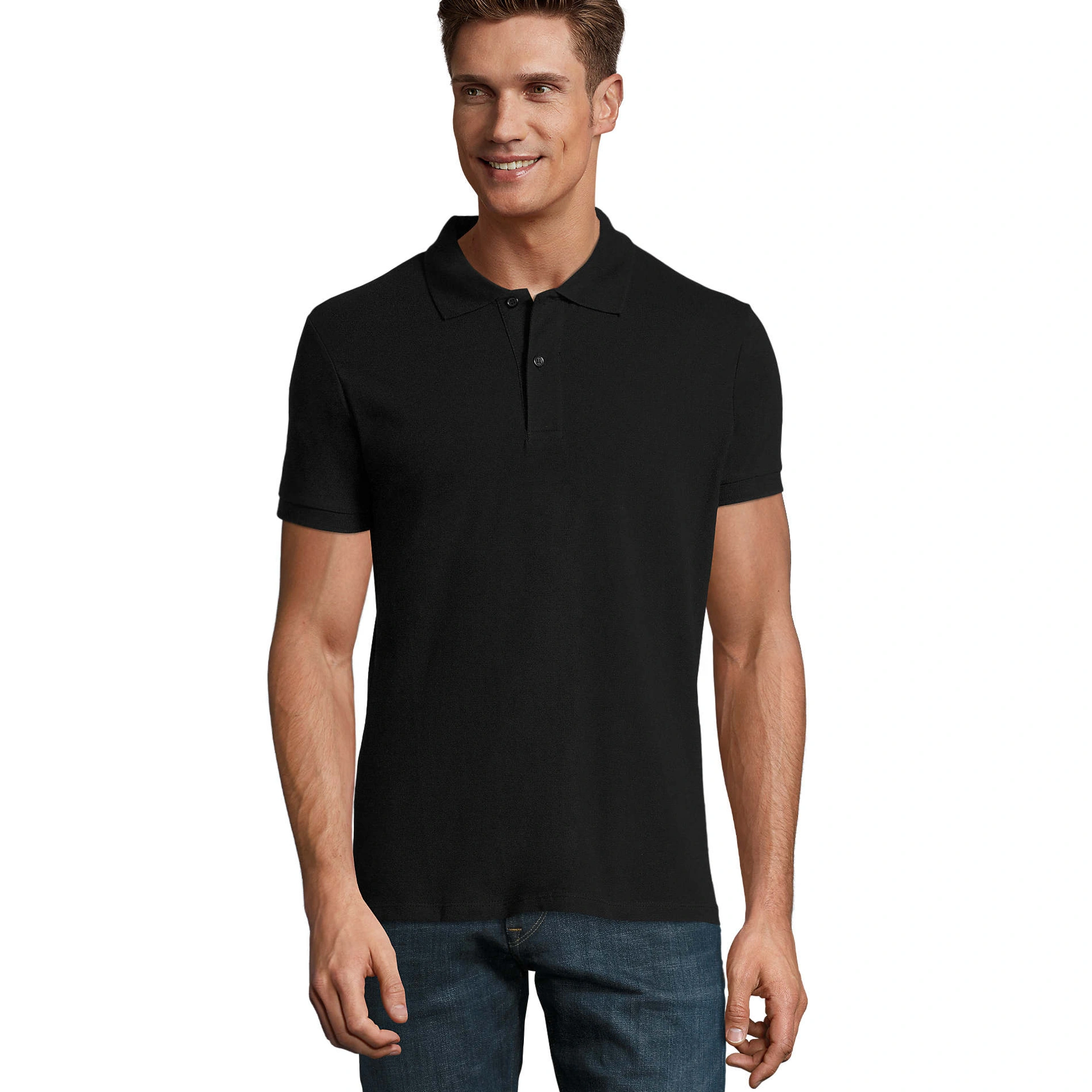Футболка поло чоловіча SOL'S Perfect - Чорний / 3XL