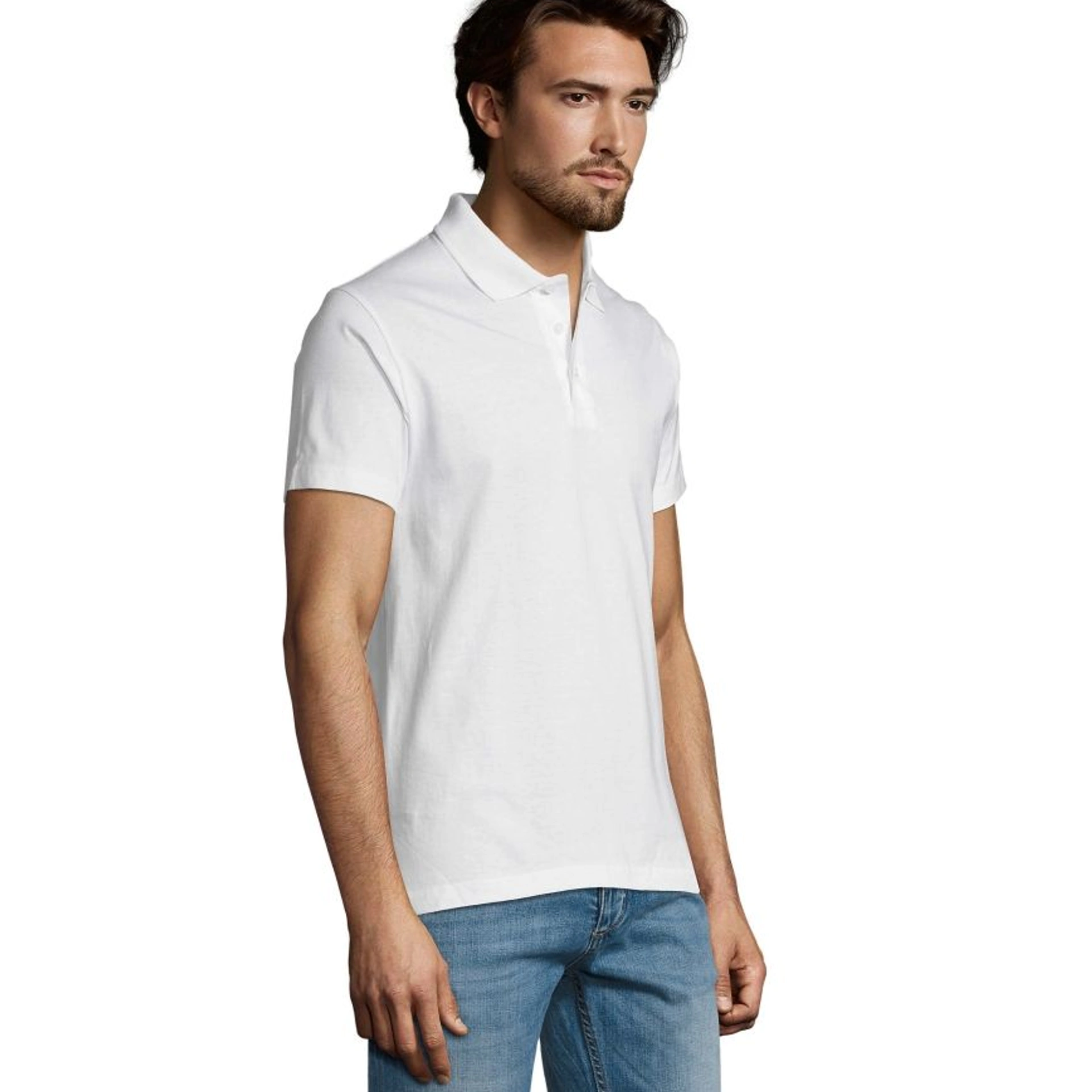 Футболка поло чоловіча SOL'S Prescott - Білий / 3XL