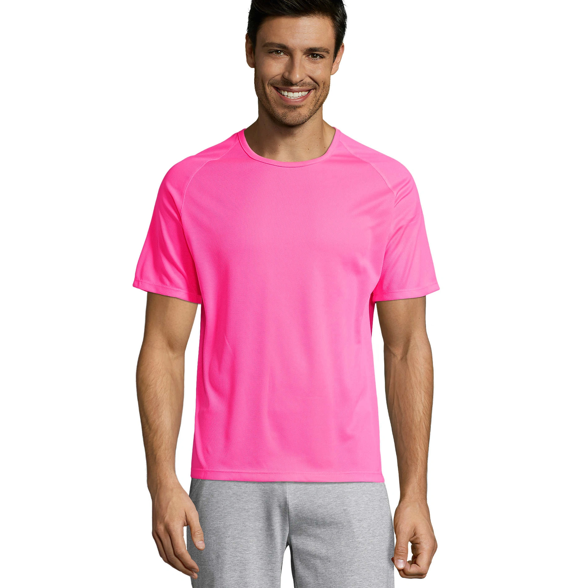 Футболка спортивна SOL'S Sporty - Неоново-рожевий / 3XL