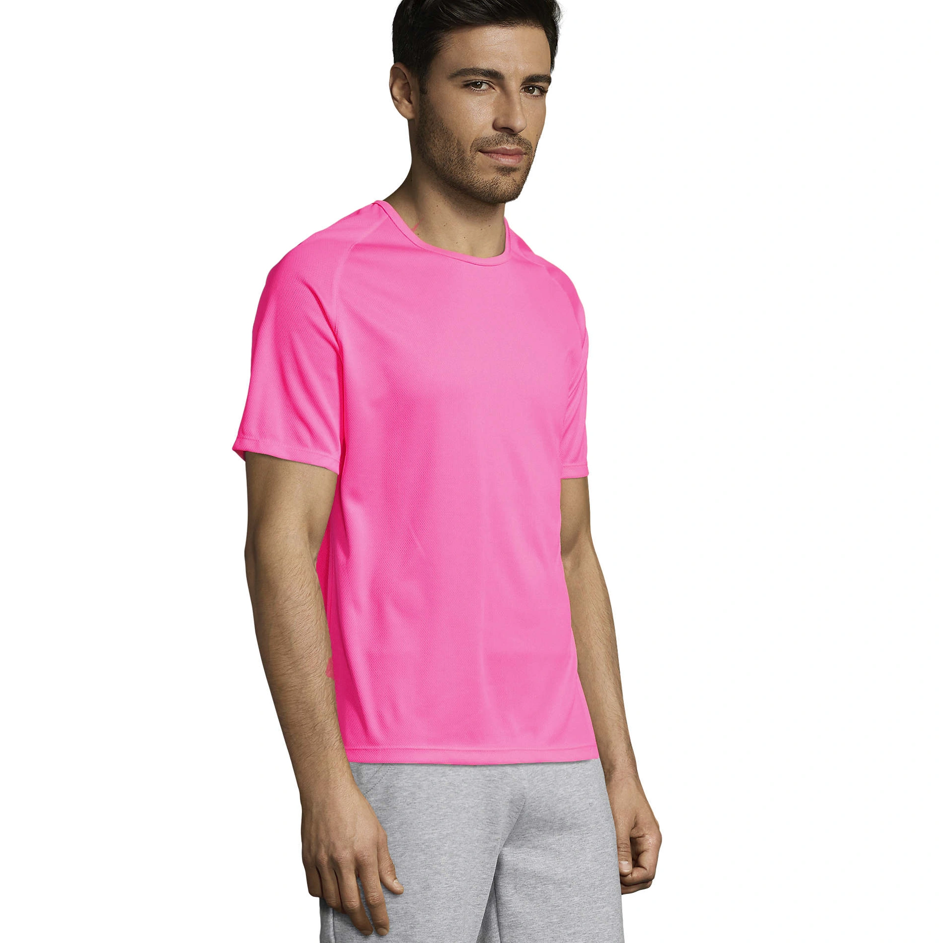Футболка спортивна SOL'S Sporty - Неоново-рожевий / 3XL