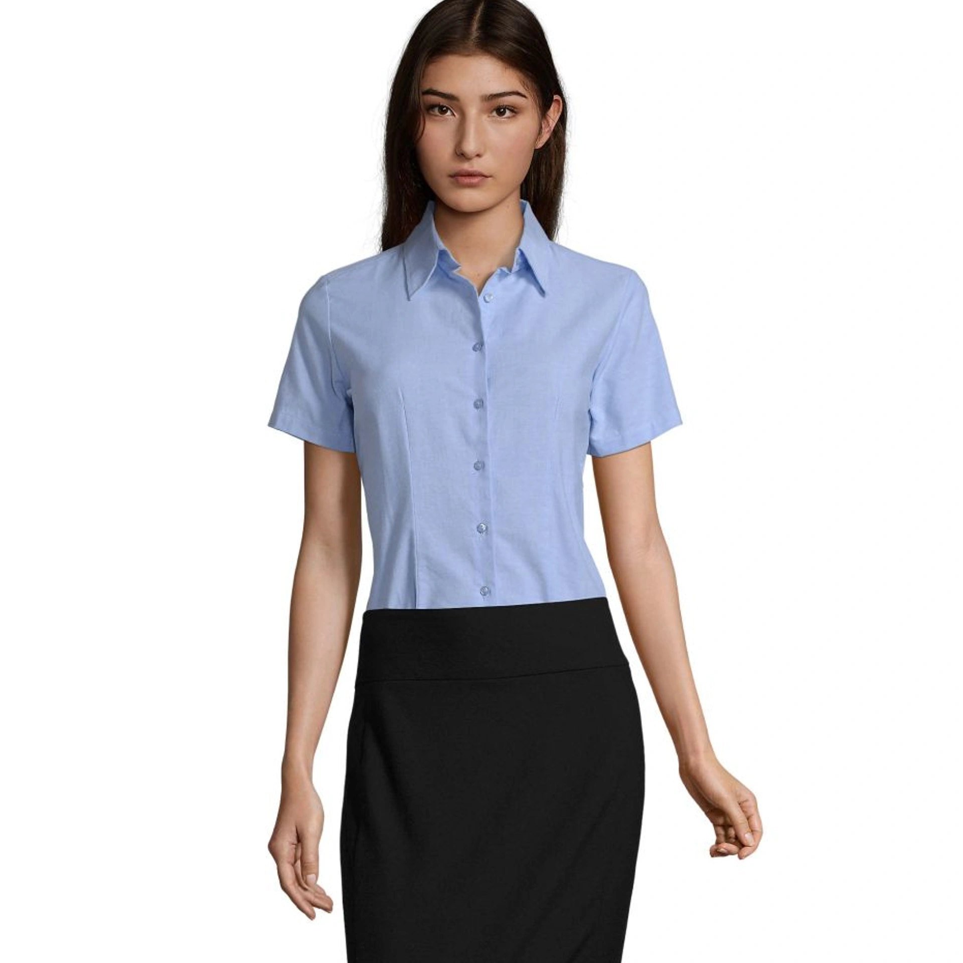 Сорочка жіноча SOL'S Elite Short Sleeve - Блакитний / 3XL