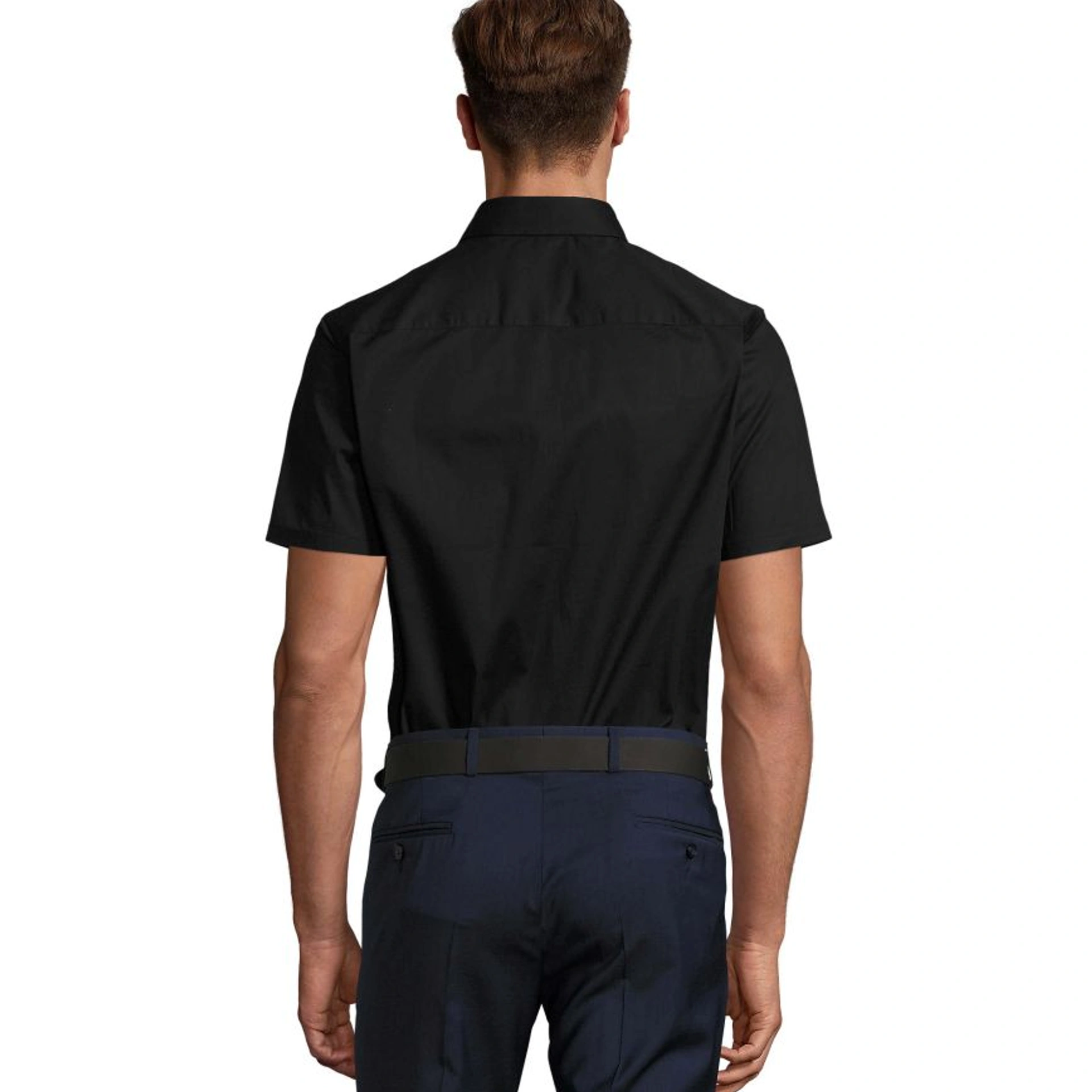 Сорочка чоловіча SOL'S Broadway Short Sleeve - Чорний / 3XL