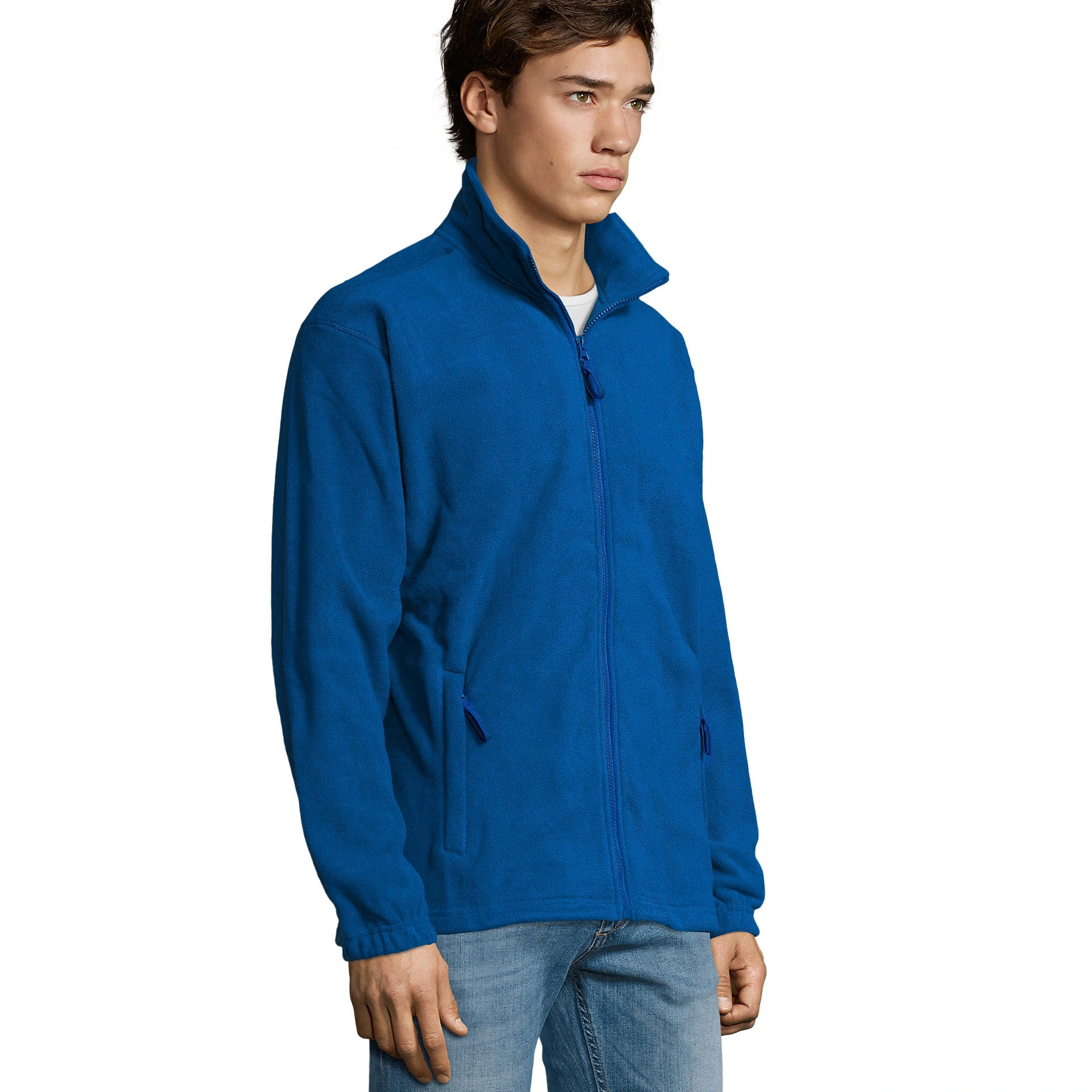 Куртка флісова чоловіча SOL'S North - Яскраво-синій / 3XL