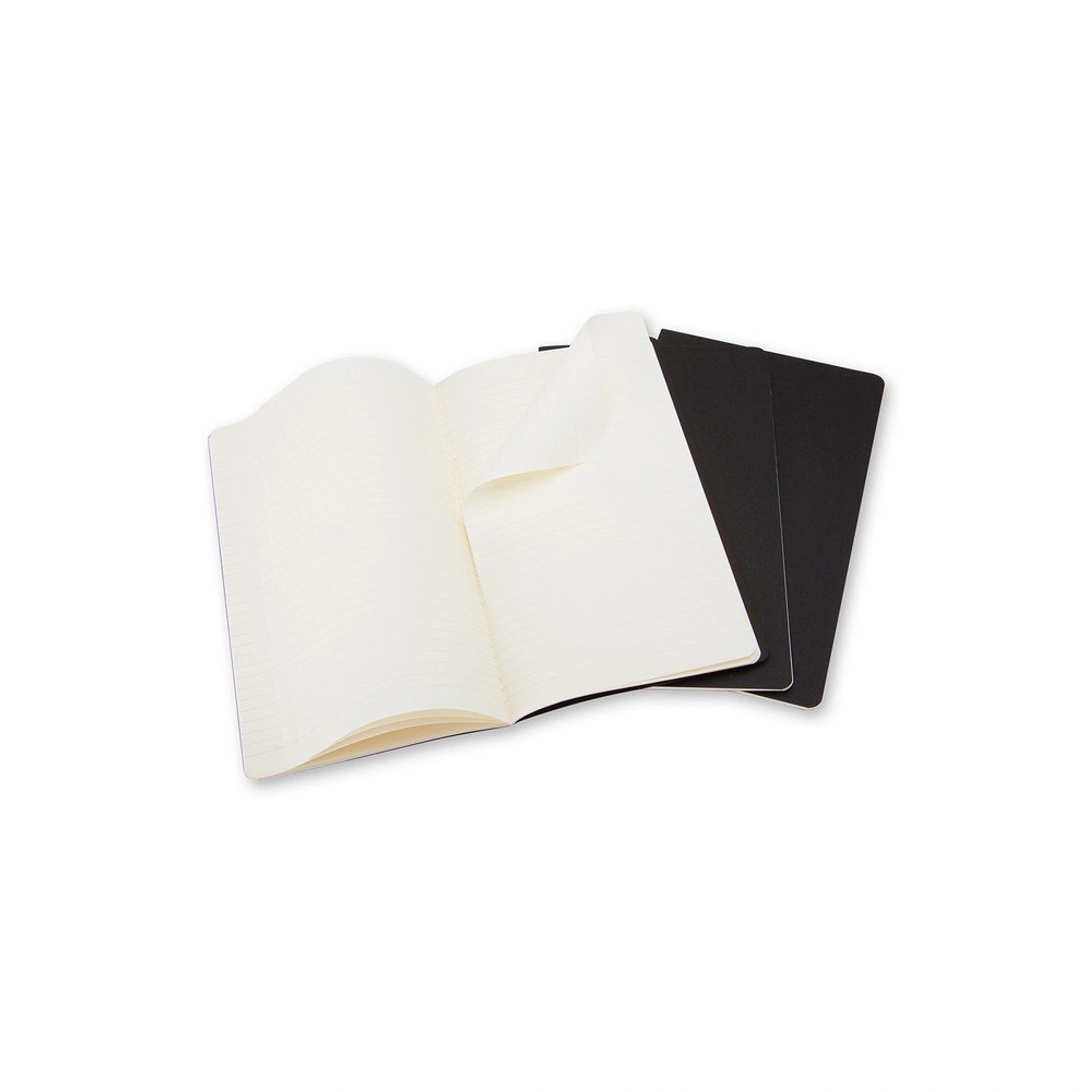 Блокнот в лінію А5 Voyager Moleskine Cahier Journal, м'яка обкладинка - Чорний