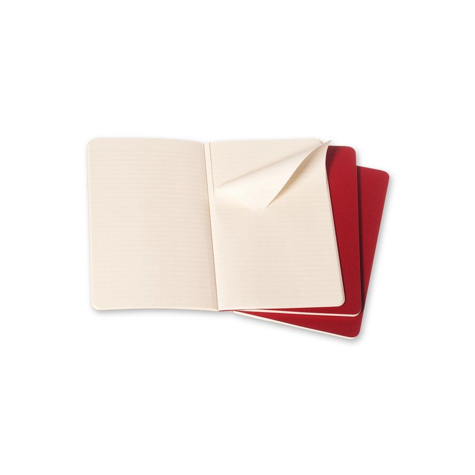Блокнот в лінію А5 Voyager Moleskine Cahier Journal, м'яка обкладинка - Червоний