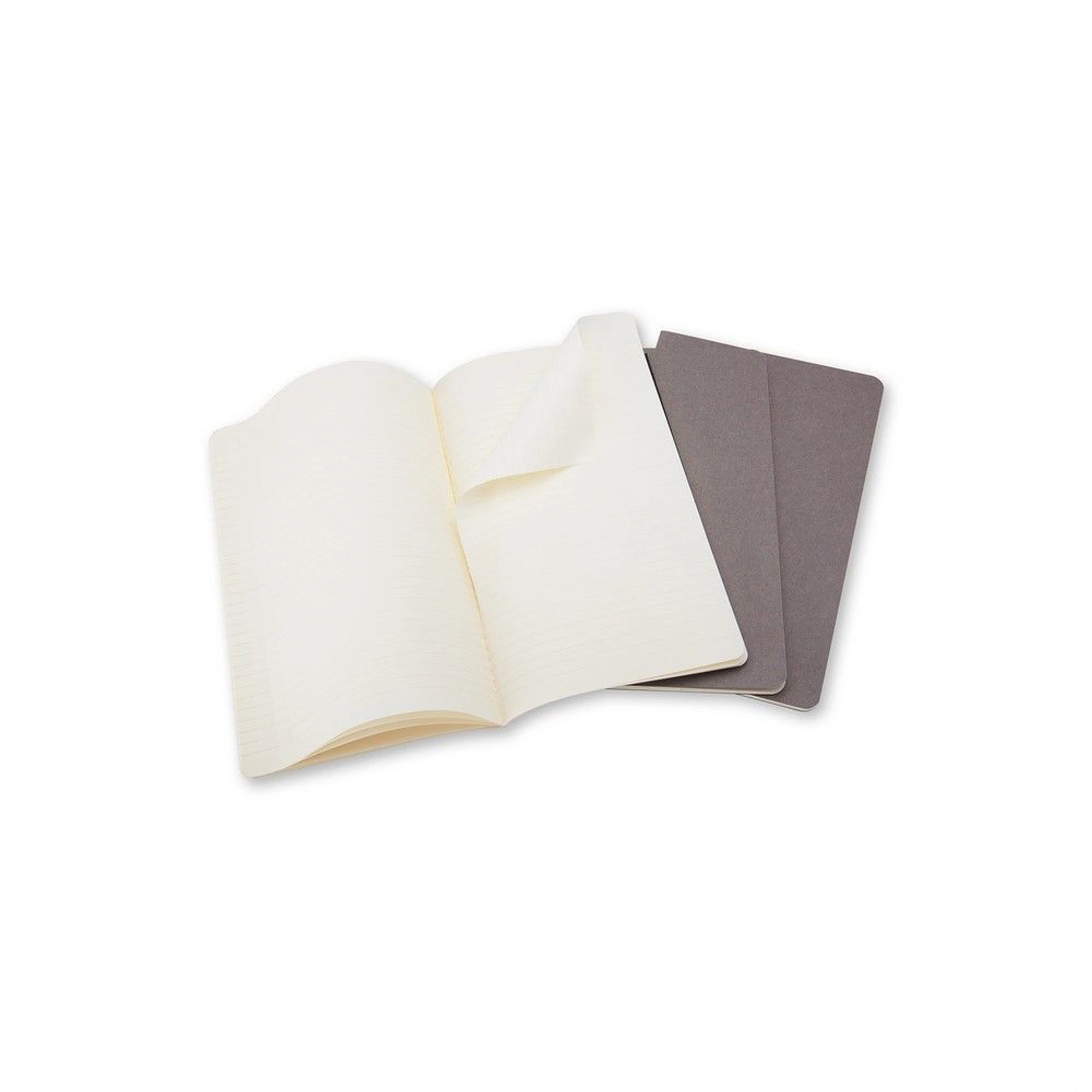 Блокнот в лінію А5 Voyager Moleskine Cahier Journal, м'яка обкладинка - Сірий