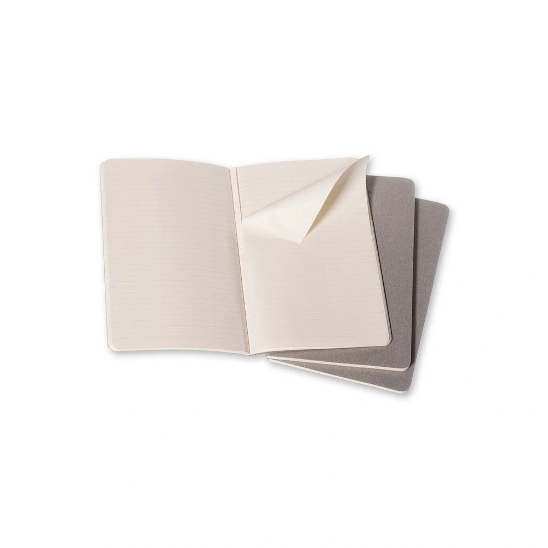 Блокнот в лінію А5 Voyager Moleskine Cahier Journal, м'яка обкладинка - Сірий