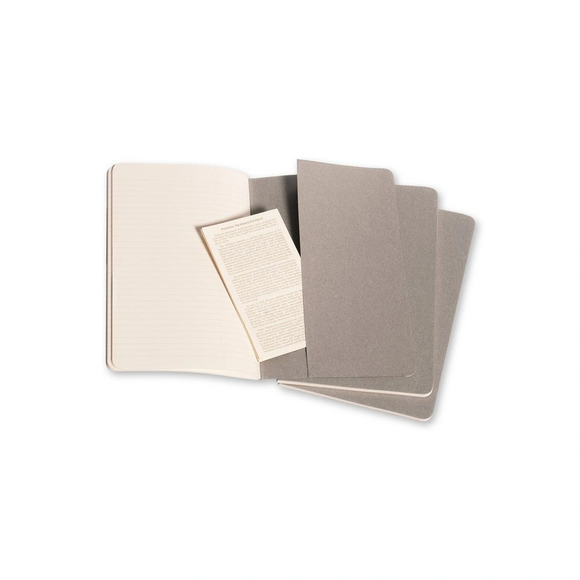 Блокнот в лінію А5 Voyager Moleskine Cahier Journal, м'яка обкладинка - Сірий