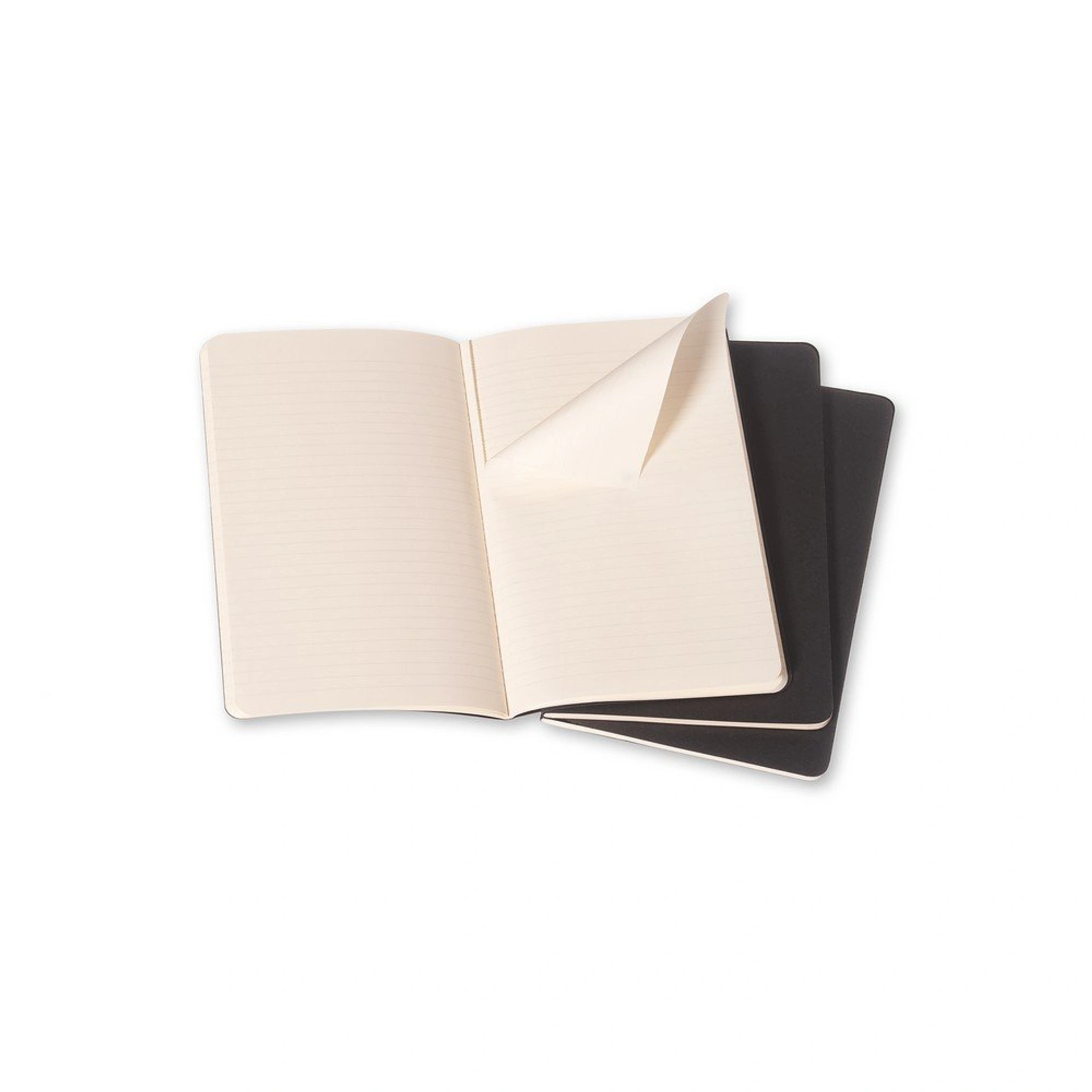 Блокнот в лінію А6 Voyager Moleskine Cahier Journal, м'яка обкладинка - Чорний