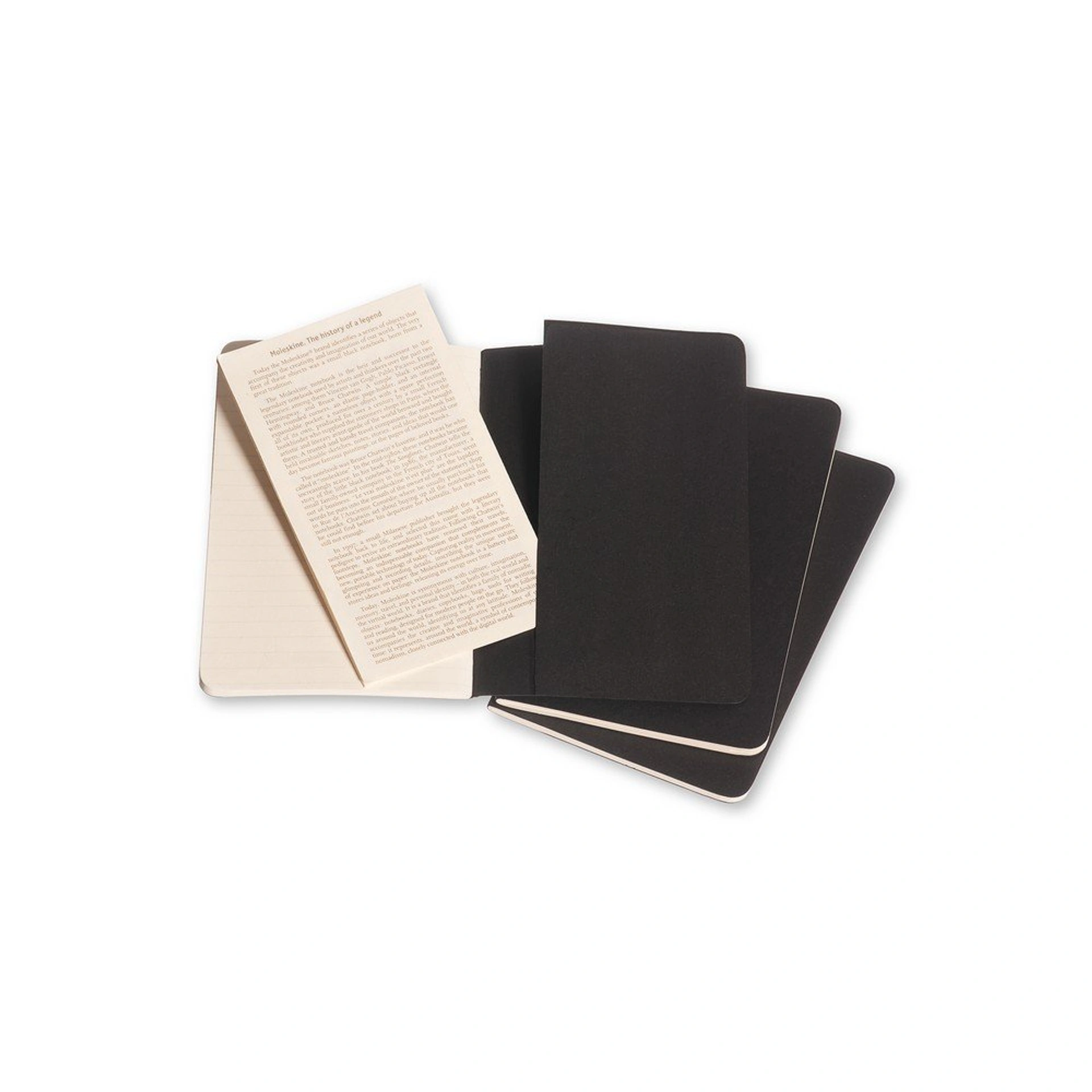 Блокнот в лінію А6 Voyager Moleskine Cahier Journal, м'яка обкладинка - Чорний