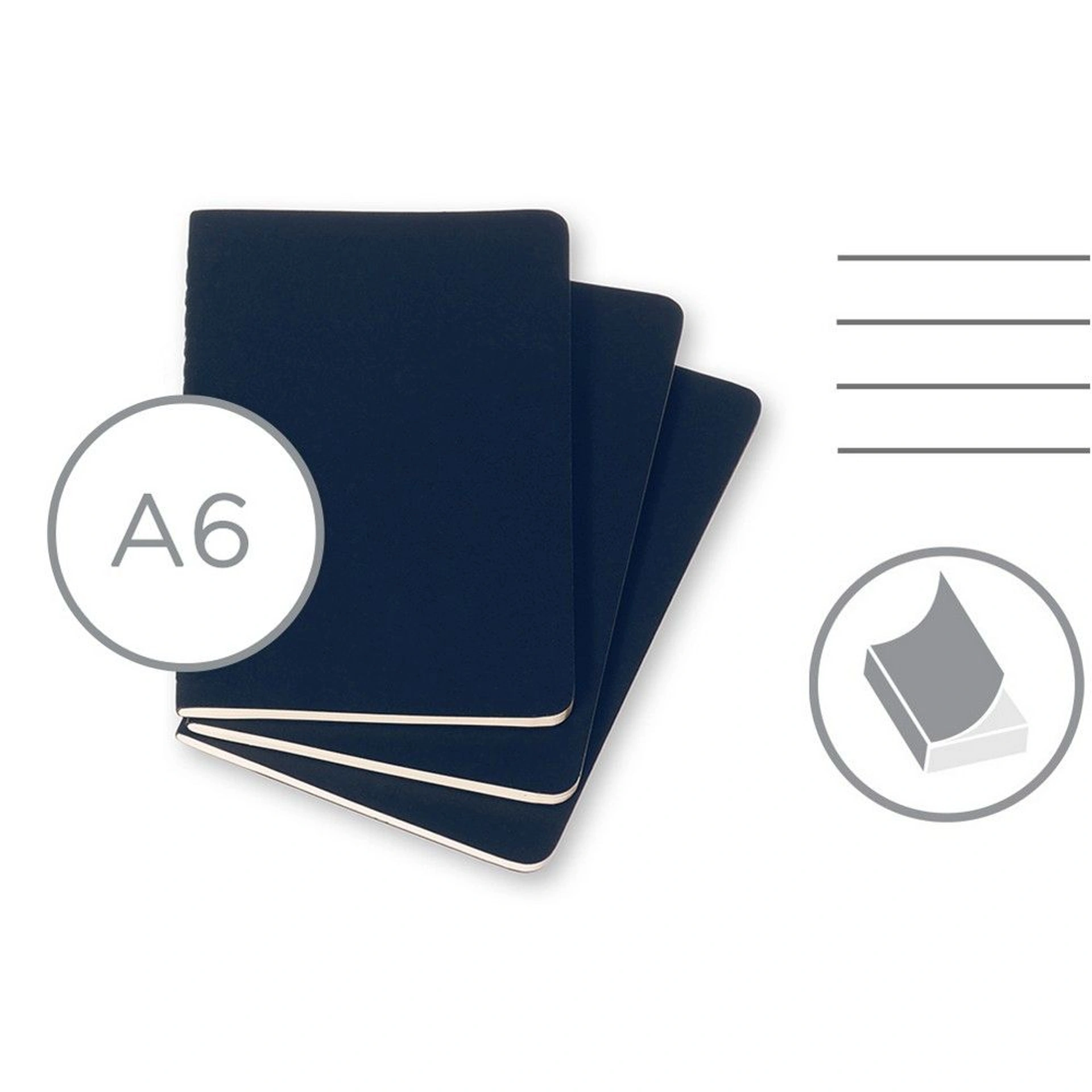 Блокнот в лінію А6 Voyager Moleskine Cahier Journal, м'яка обкладинка - Синій