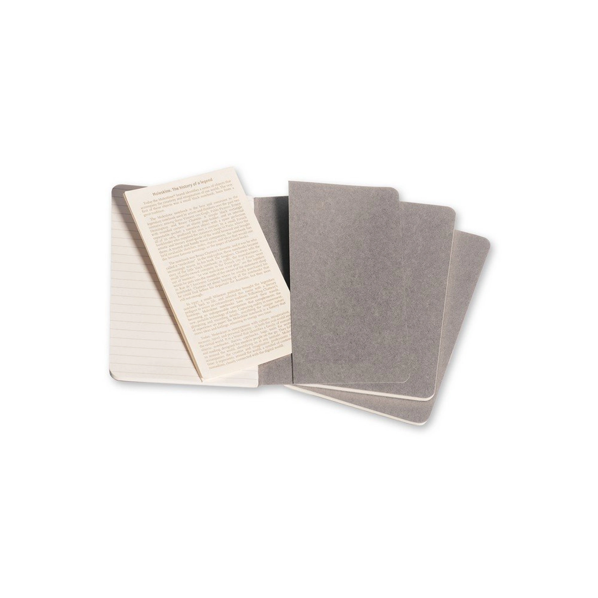 Блокнот в лінію А6 Voyager Moleskine Cahier Journal, м'яка обкладинка - Сірий