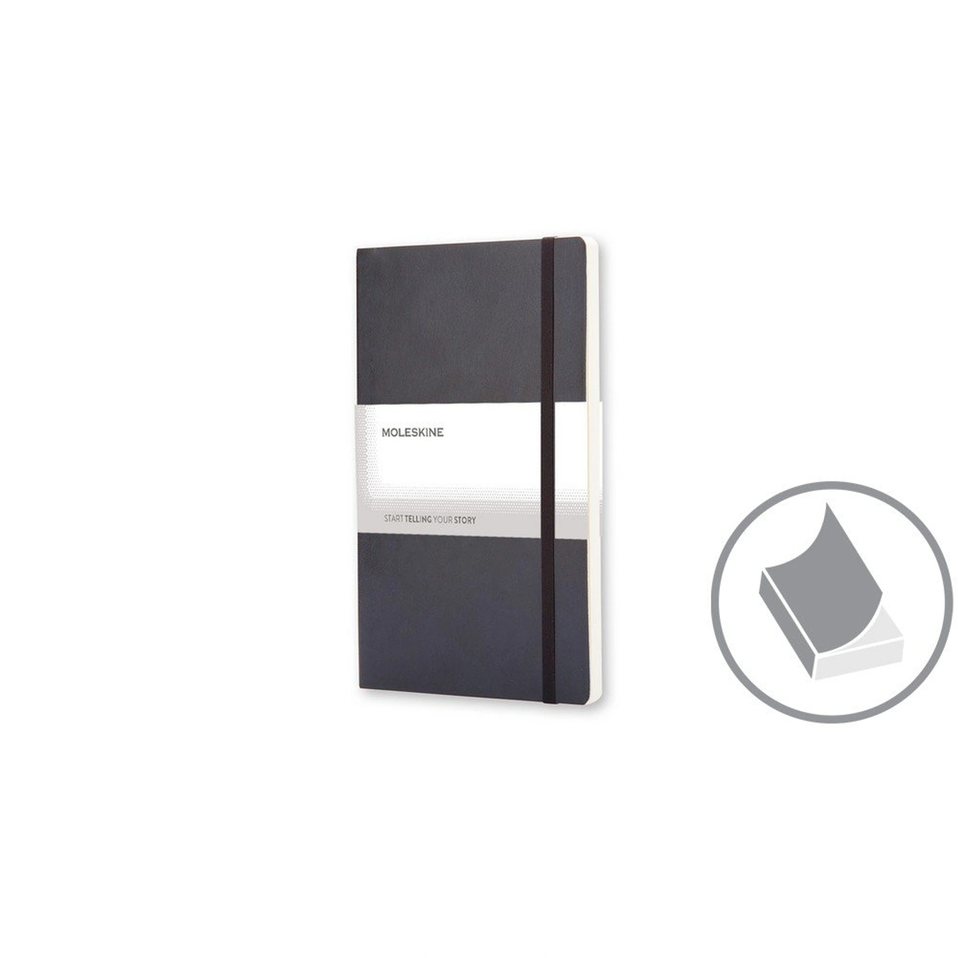 Блокнот без лініювання А5 Voyager Moleskine, м'яка обкладинка - Чорний