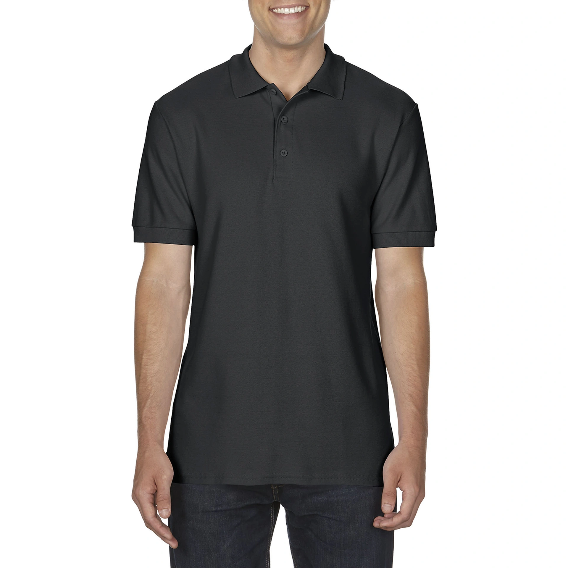 Поло Premium Cotton 223, TM Gildan - black / 2XL