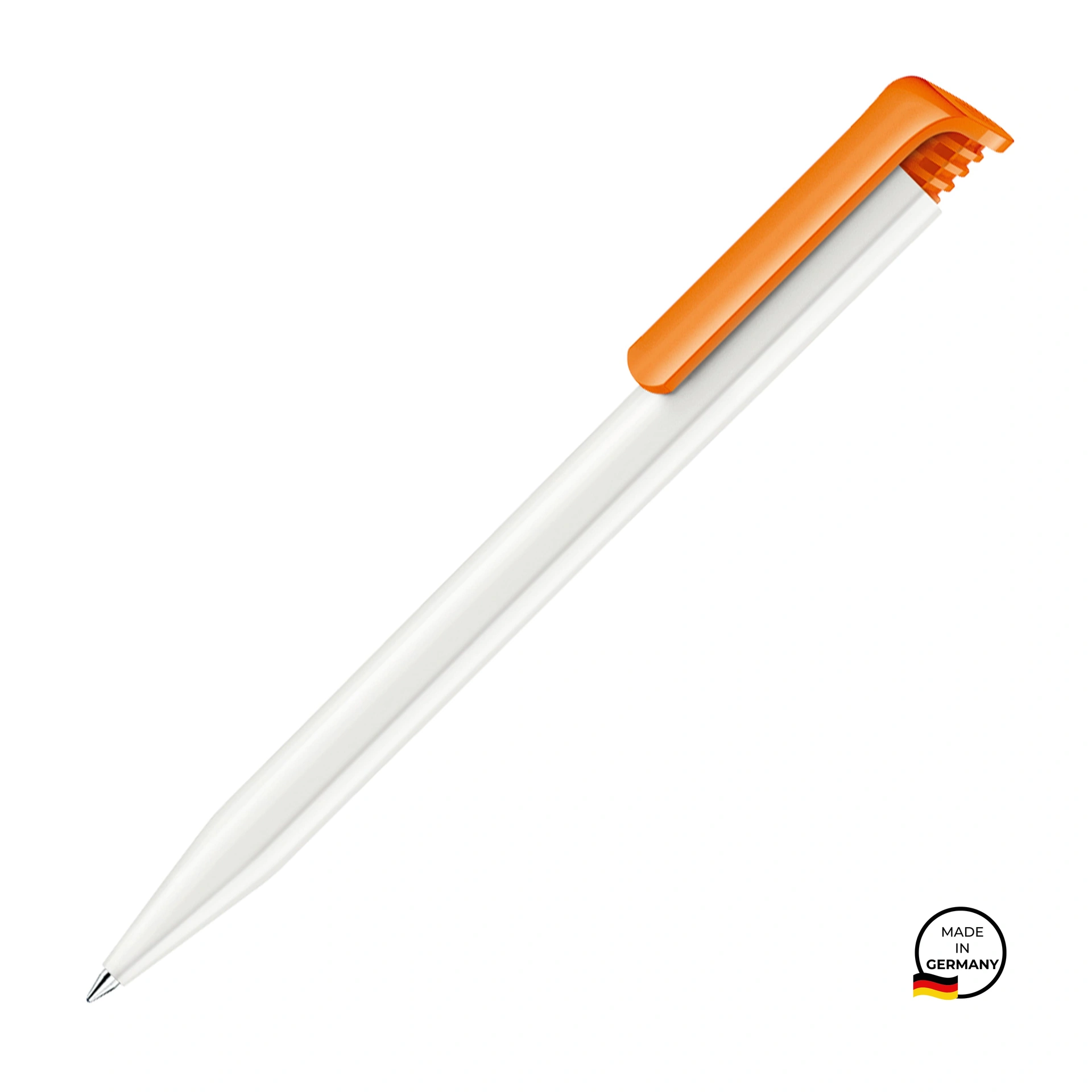 Ручка кулькова, пластикова Super Hit Polished Basic, ТМ Senator - white/orange 151