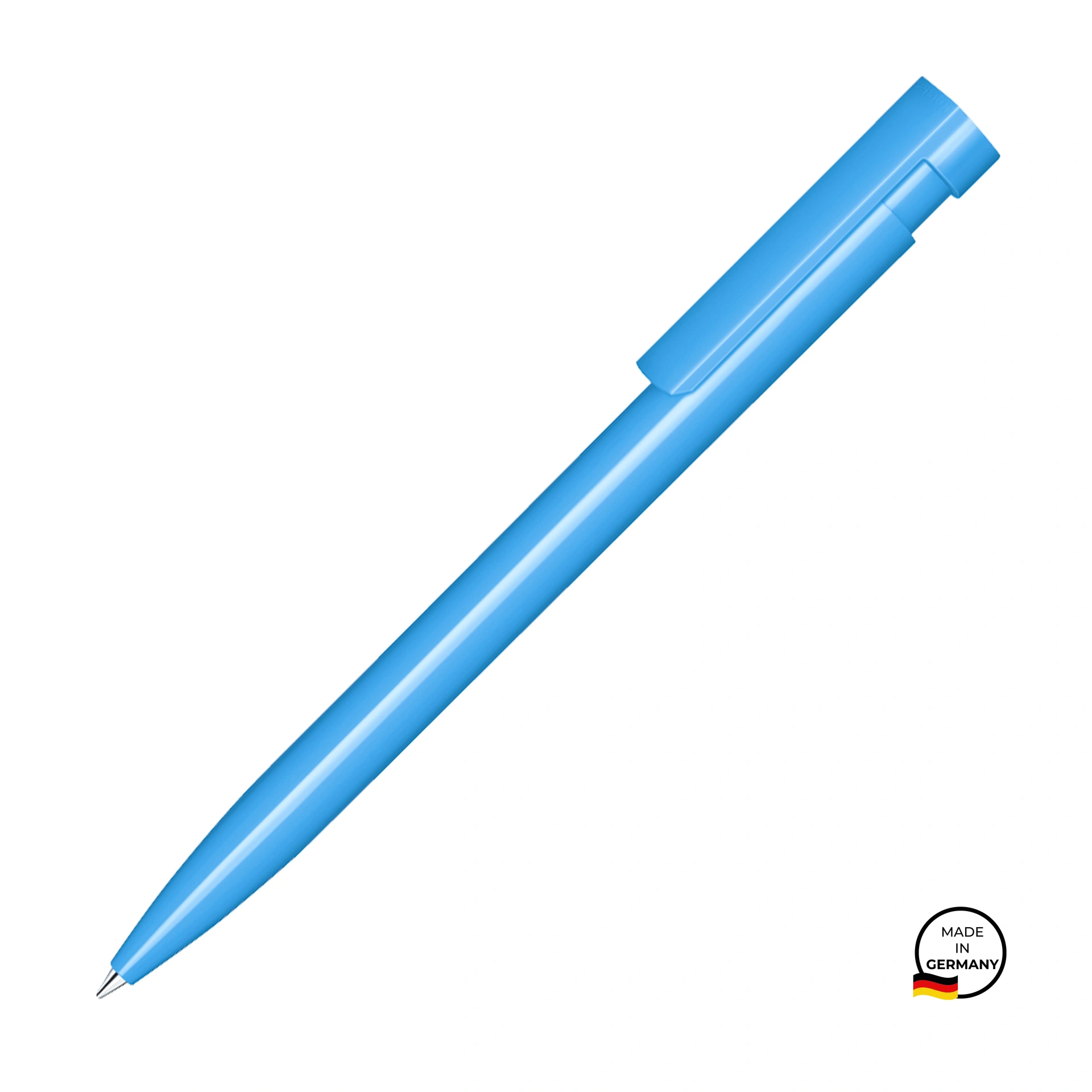 Ручка кулькова, пластикова Liberty Polished, ТМ Senator - hex.cyan