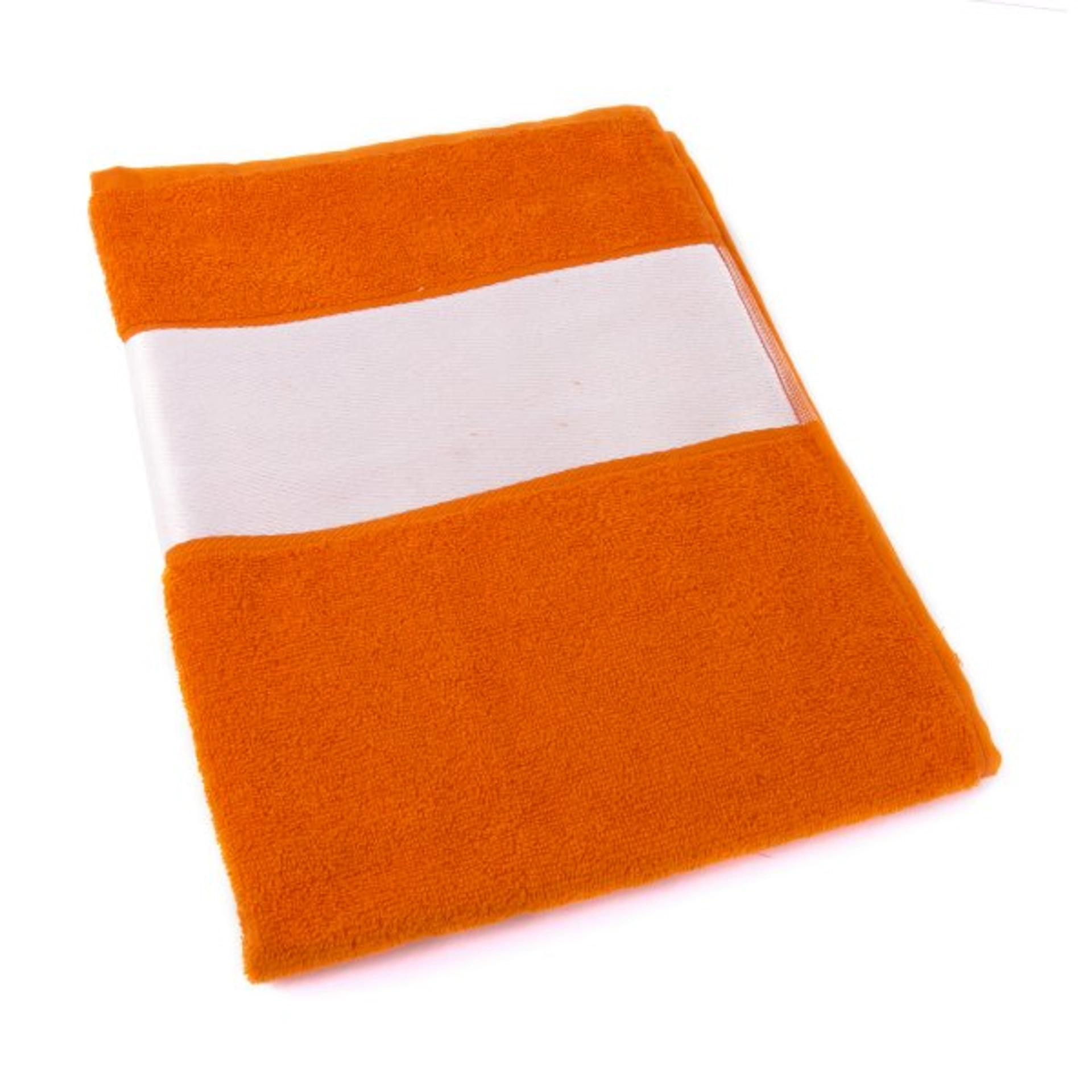 Рушник SUNSET з білим бордюром 50х100, 380G - Помаранчевий