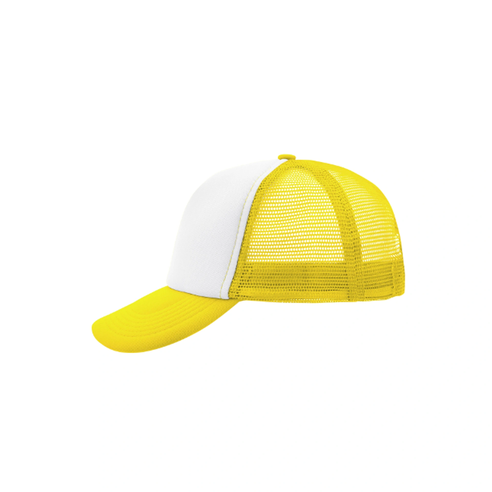 Кепка 5-панельна сітчаста, Mesh Cap - Жовтий / Білий