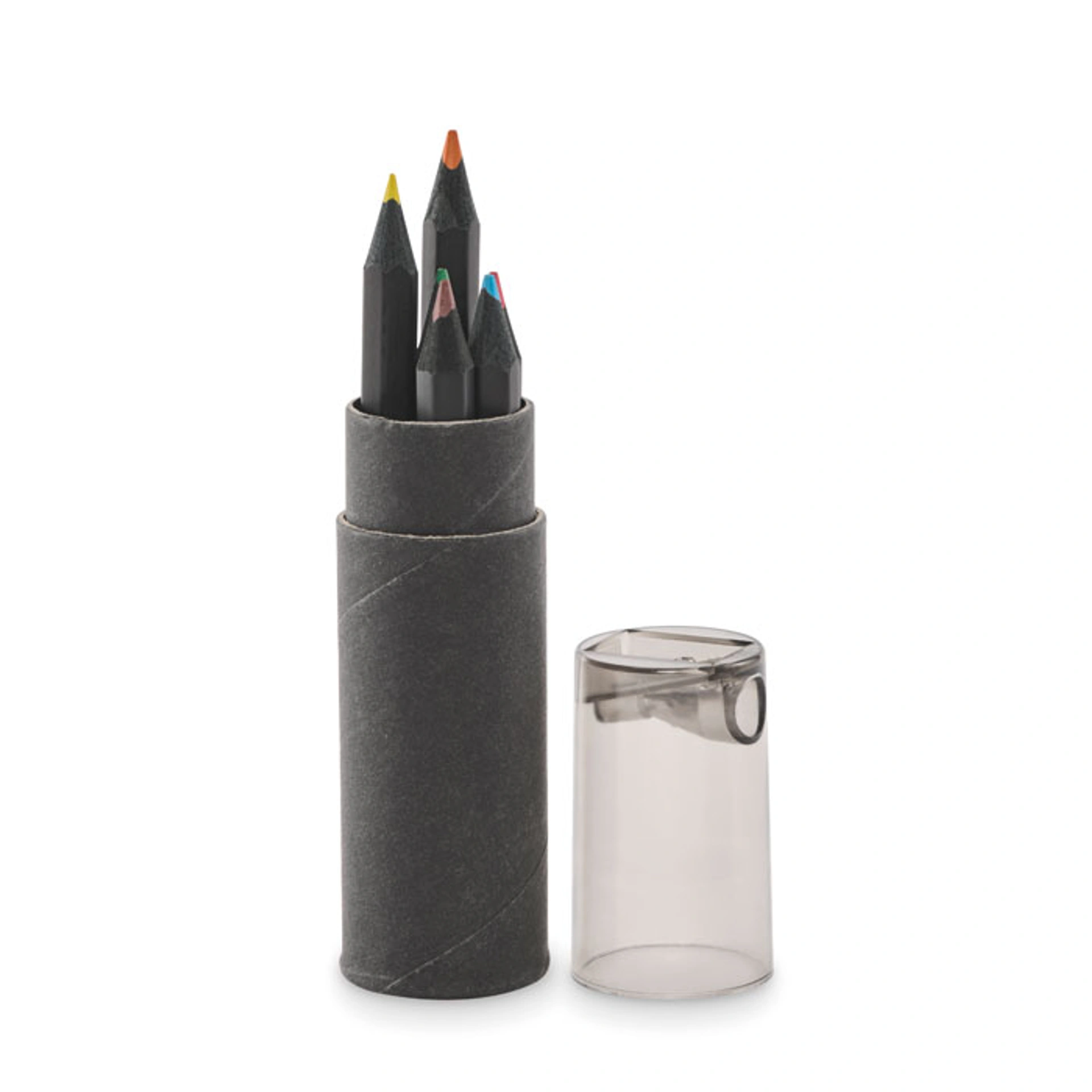 NEGRO, Набір кольорових олівців у тубусі, Ø2, 7x10, 4 cм - Чорний