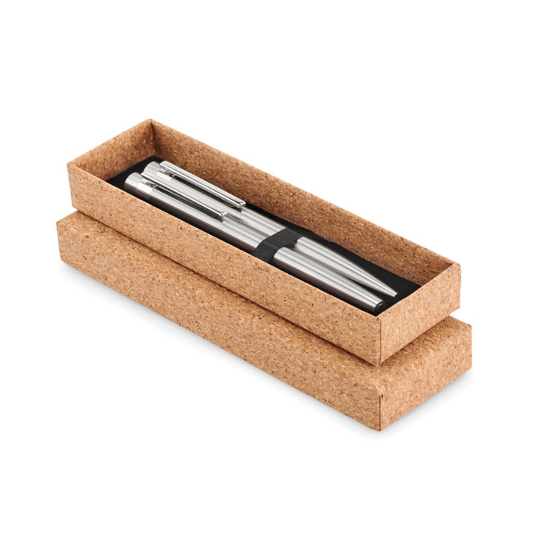 Набір GRAZ SET, Ручка та ролер футлярі з корка, 17, 5×5, 5×2, 5 см - 5 см / 17