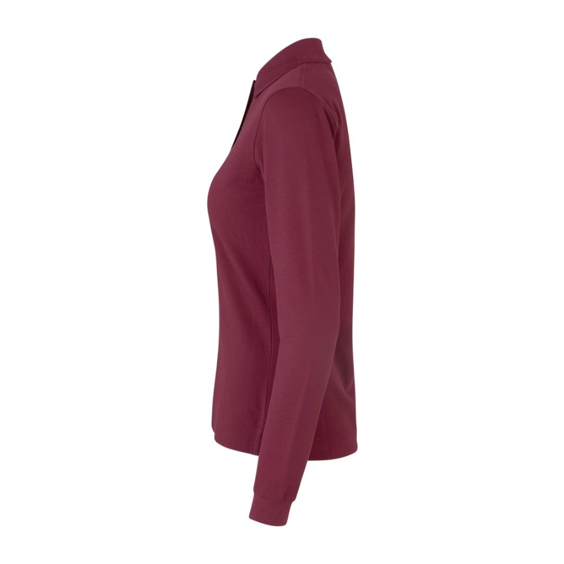 Лонгслів поло жіноча ID Stretch - Бордовий / 3XL