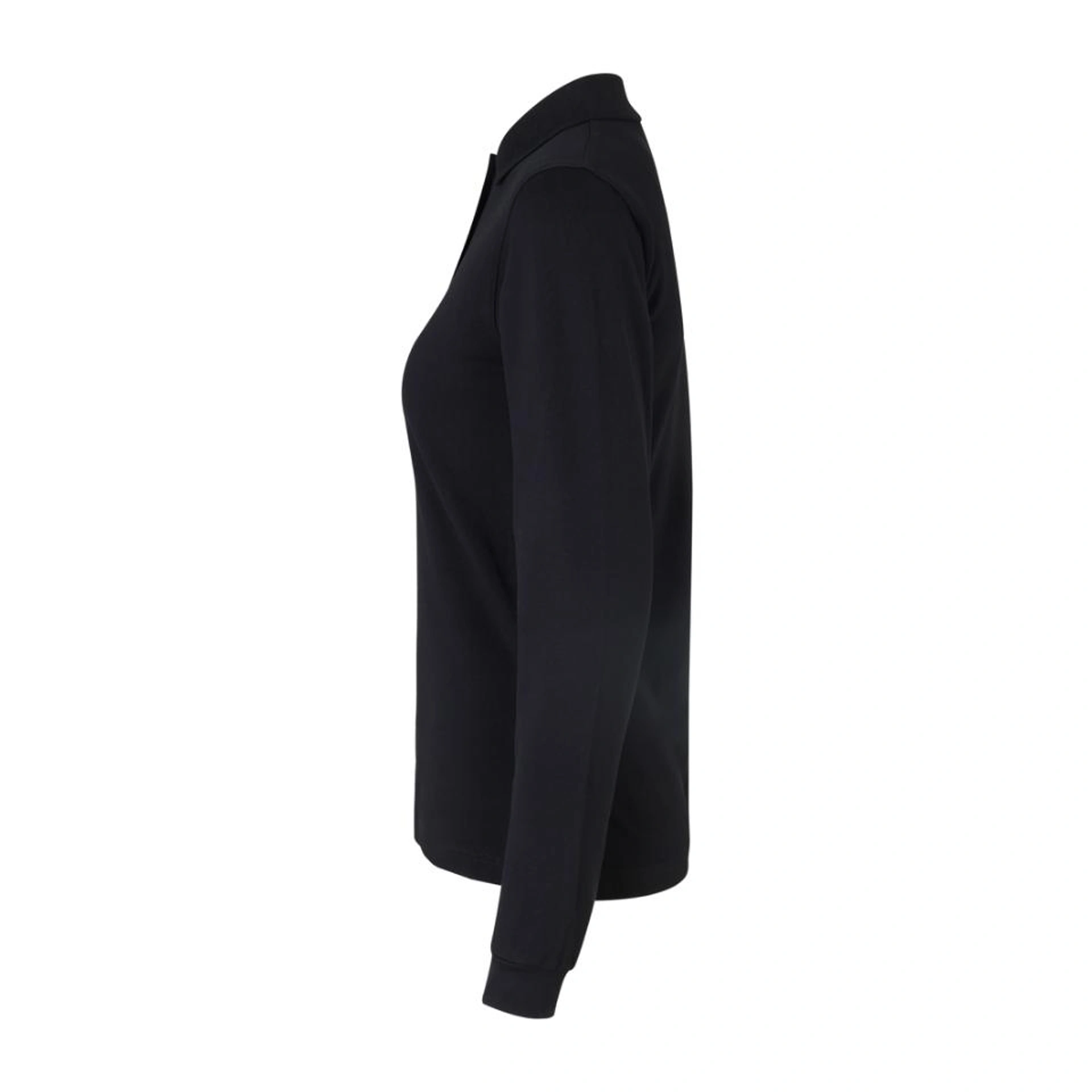 Лонгслів поло жіноча ID Stretch - Чорний / 3XL