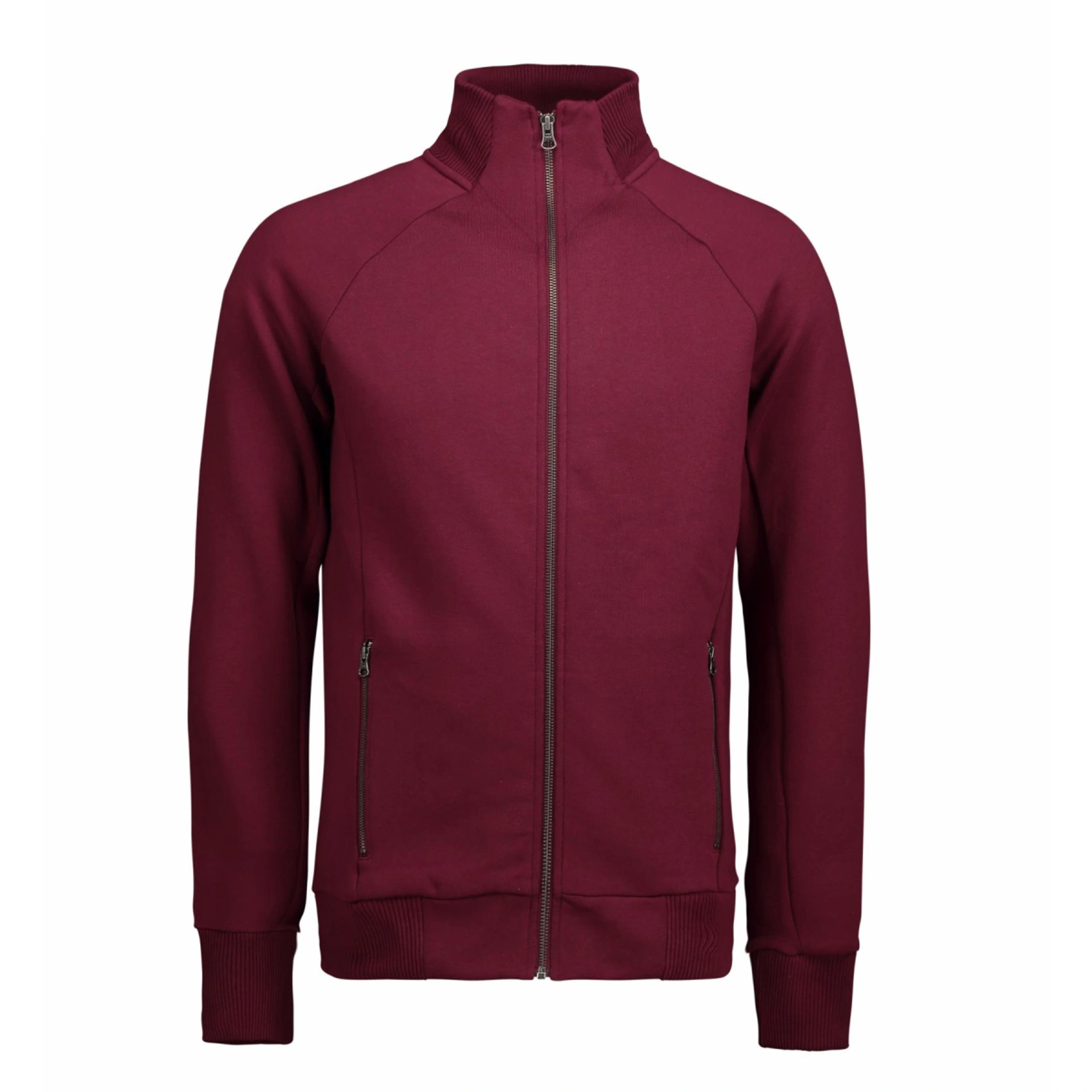 Світшот на блискавці чоловічий ID Full Zip - Бордовий / 3XL