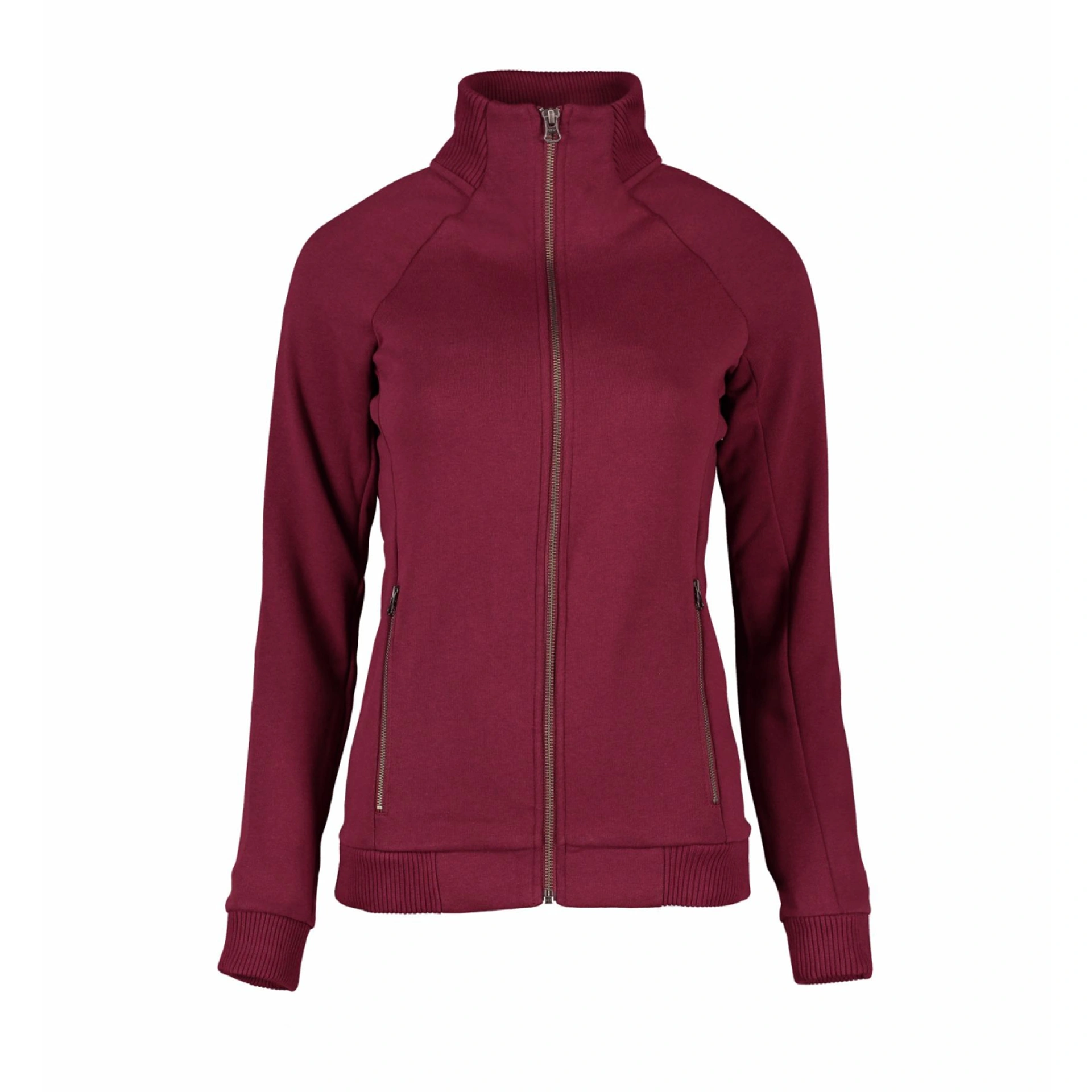 Світшот на блискавці жіночий ID Full Zip - Бордовий / 3XL