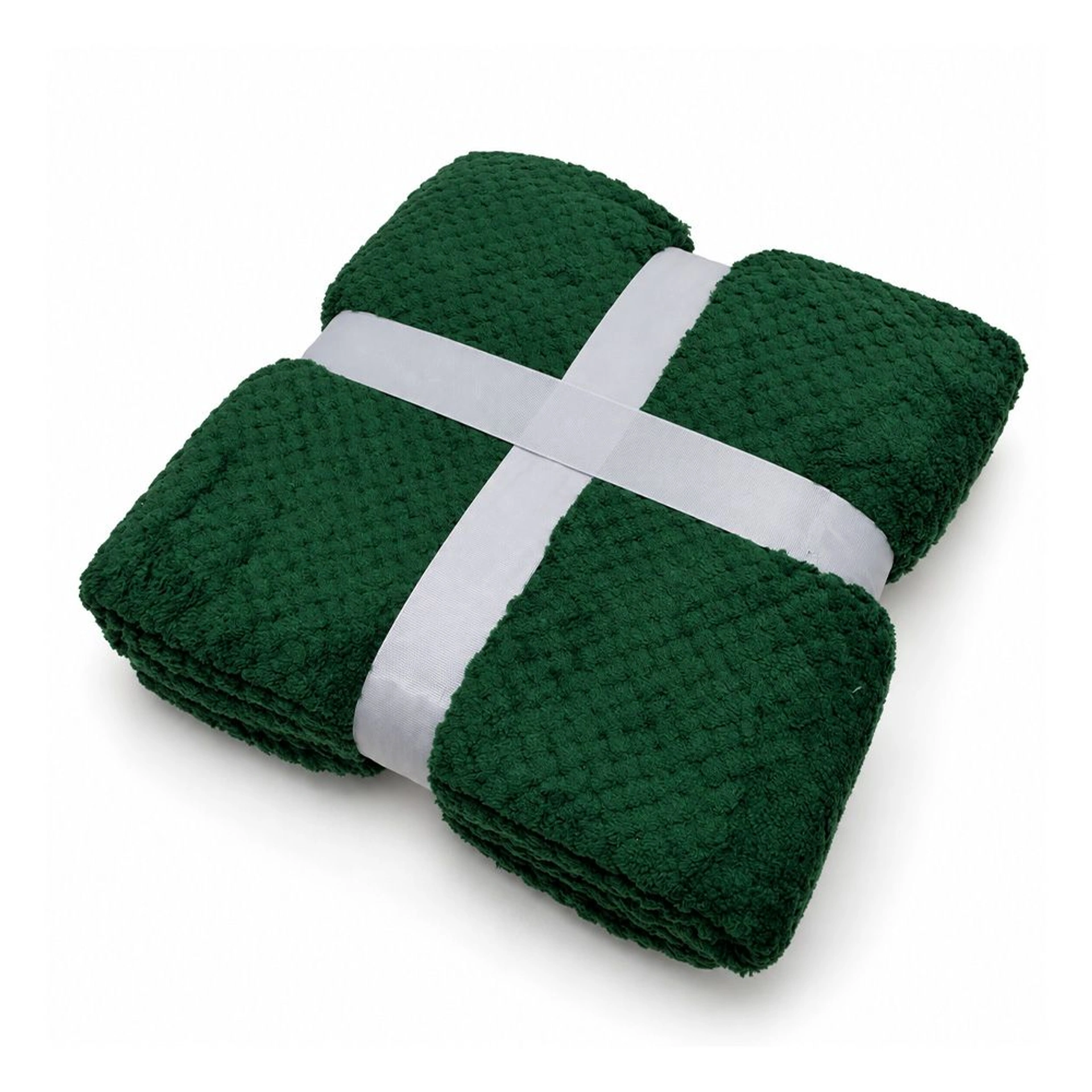 Плед флісовий Soft Me Diamond 130х180см в подарунковій упаковці - Темно-зелений