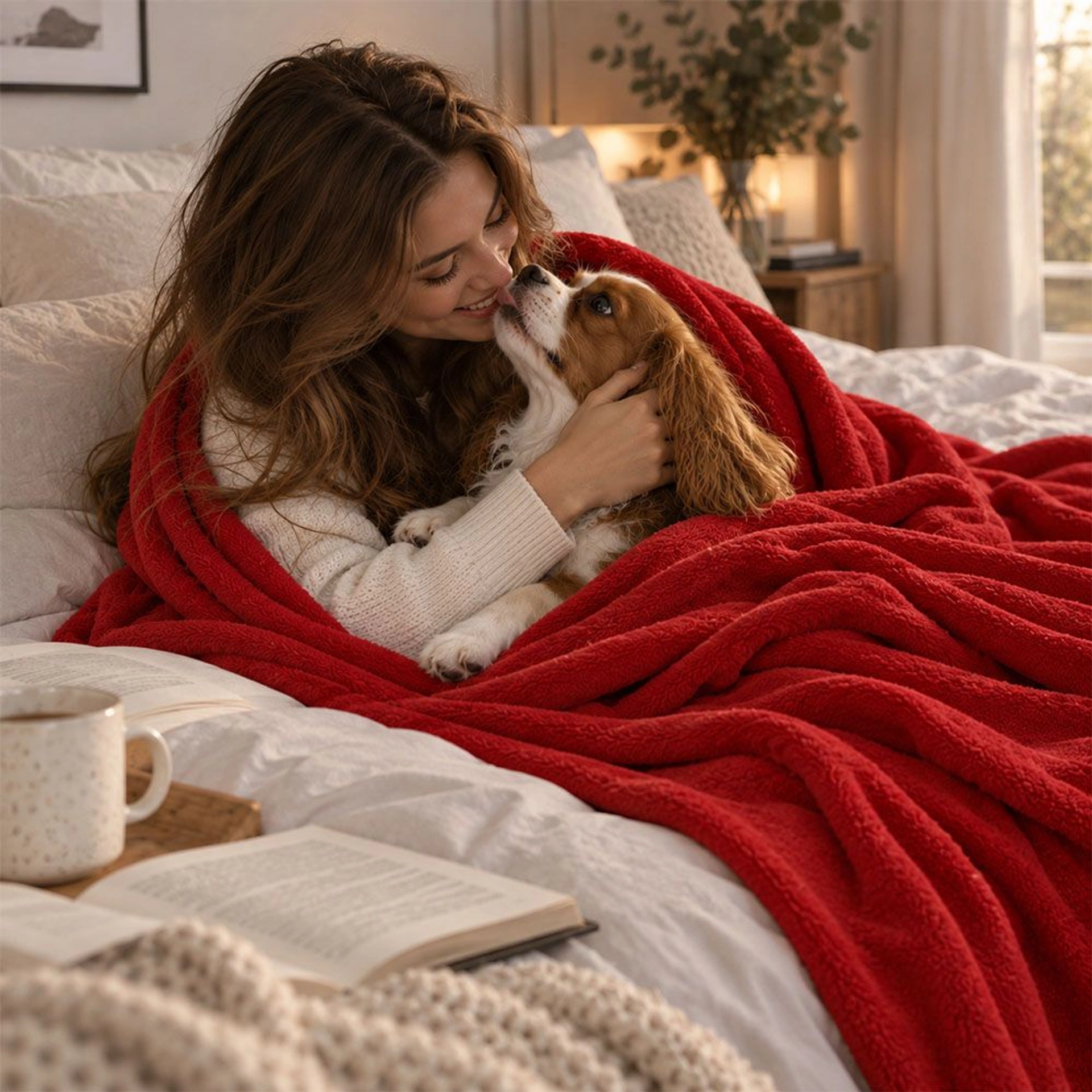 Плед флісовий Soft Me Fancy 130х180см в подарунковій упаковці - Червоний